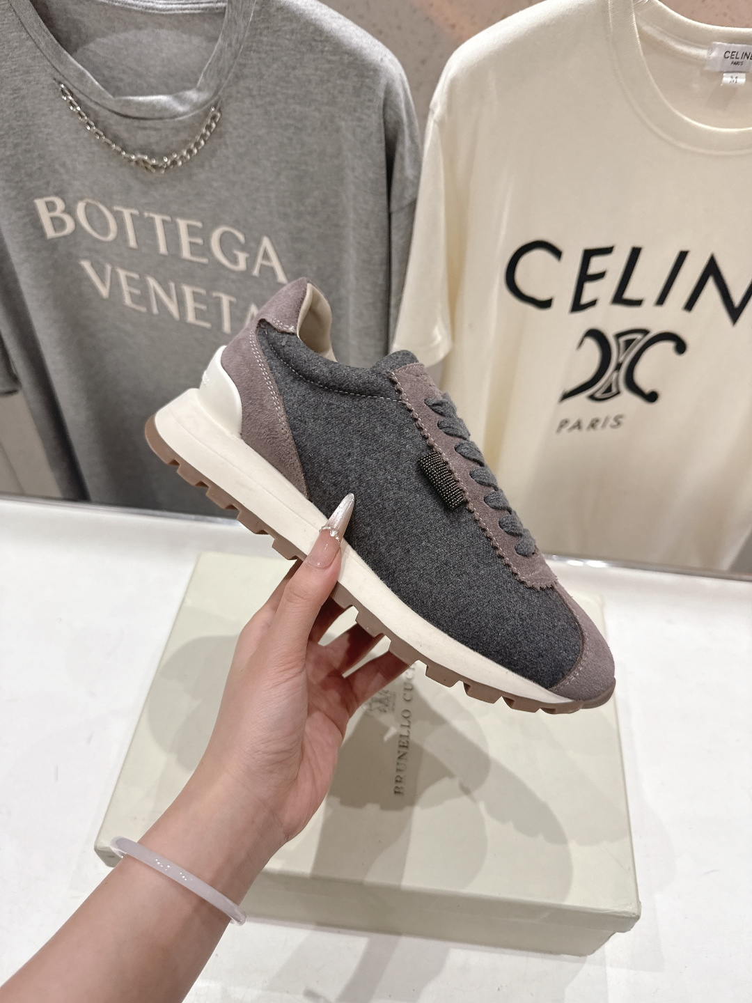 高版本出厂 Brunello Cucinelli 新款BC经典休闲鞋运动鞋系列单鞋BC是意大利知名品牌，