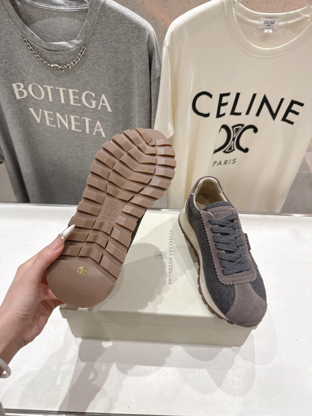 高版本出厂 Brunello Cucinelli 新款BC经典休闲鞋运动鞋系列单鞋BC是意大利知名品牌，