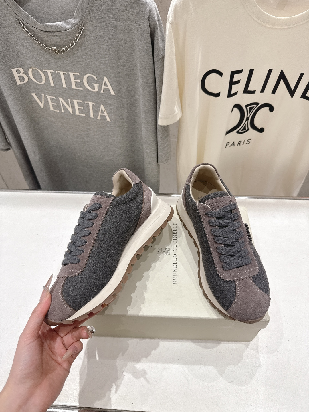 高版本出厂 Brunello Cucinelli 新款BC经典休闲鞋运动鞋系列单鞋BC是意大利知名品牌，