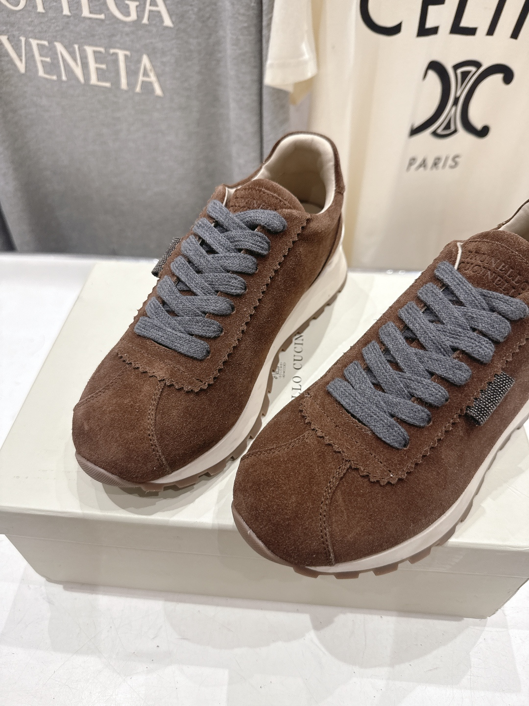 高版本出厂 Brunello Cucinelli 新款BC经典休闲鞋运动鞋系列单鞋BC是意大利知名品牌，