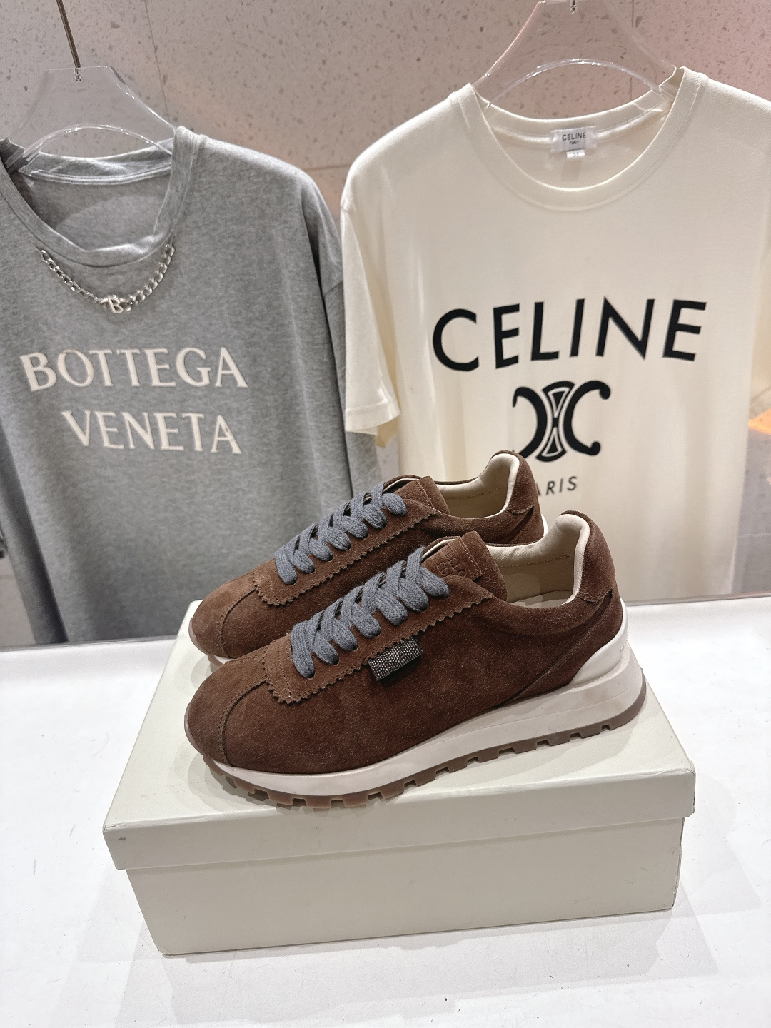 高版本出厂 Brunello Cucinelli 新款BC经典休闲鞋运动鞋系列单鞋BC是意大利知名品牌，