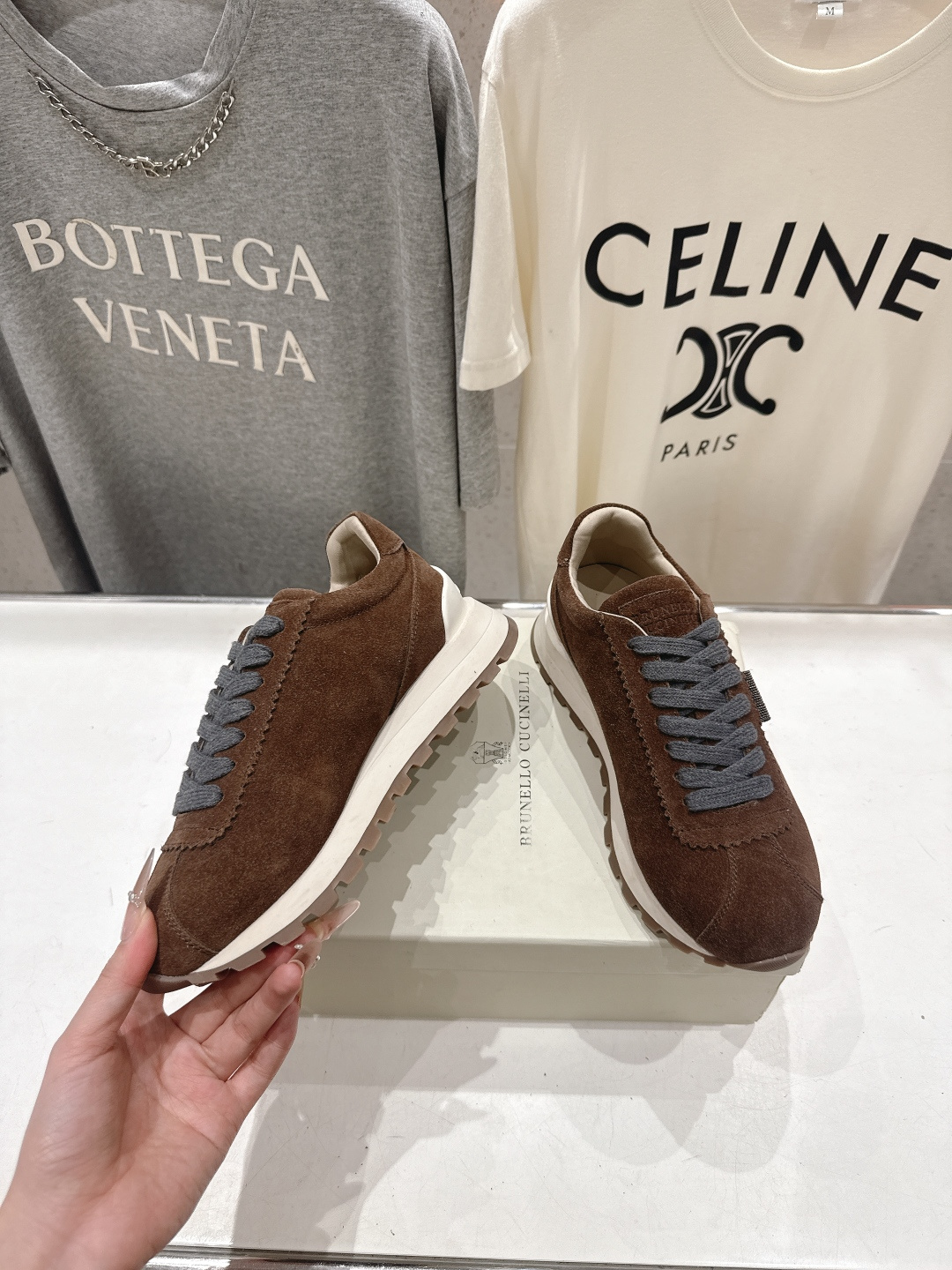 高版本出厂 Brunello Cucinelli 新款BC经典休闲鞋运动鞋系列单鞋BC是意大利知名品牌，