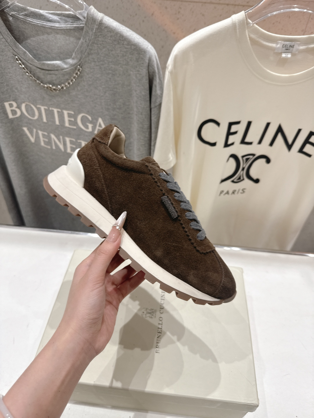 高版本出厂 Brunello Cucinelli 新款BC经典休闲鞋运动鞋系列单鞋BC是意大利知名品牌，