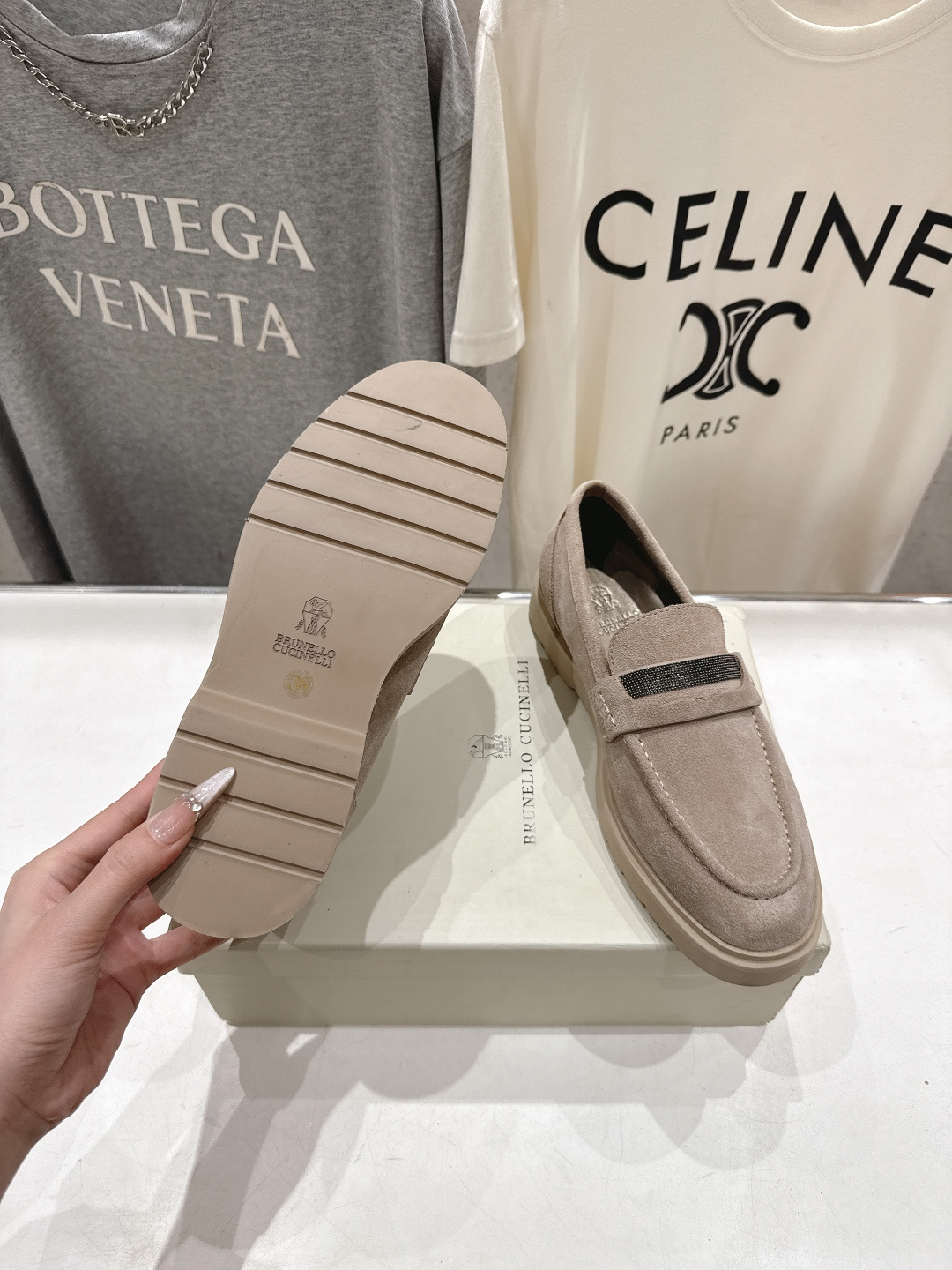 高版本出厂 Brunello Cucinelli 新款BC经典系带休闲鞋一脚蹬乐福鞋系列单鞋BC是意大利