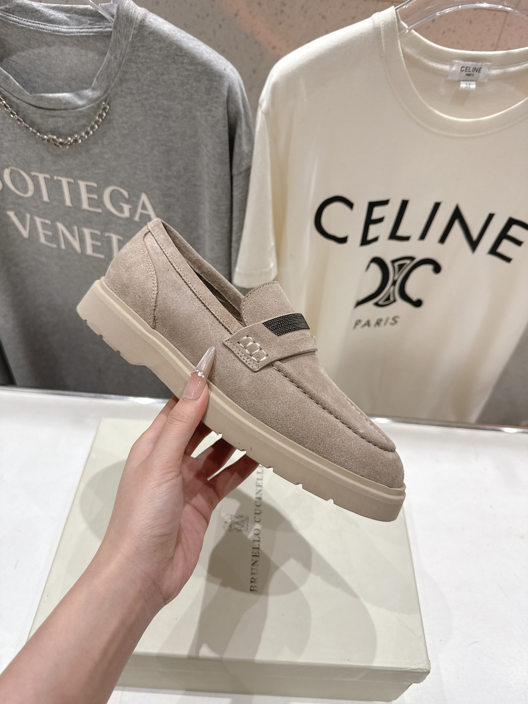 高版本出厂 Brunello Cucinelli 新款BC经典系带休闲鞋一脚蹬乐福鞋系列单鞋BC是意大利