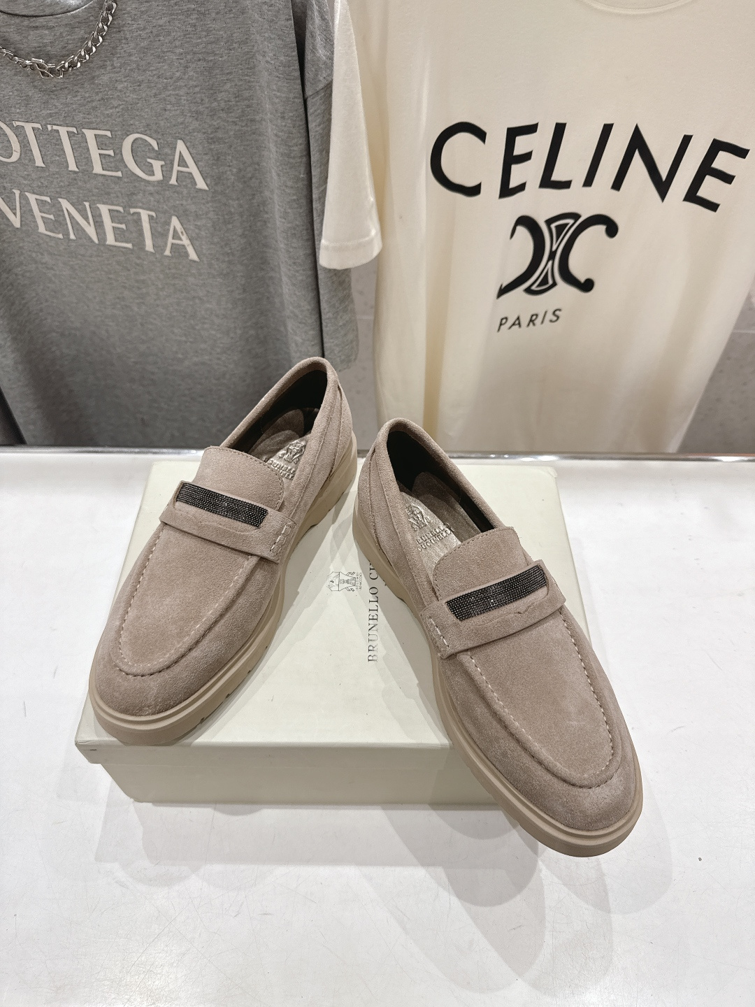 高版本出厂 Brunello Cucinelli 新款BC经典系带休闲鞋一脚蹬乐福鞋系列单鞋BC是意大利