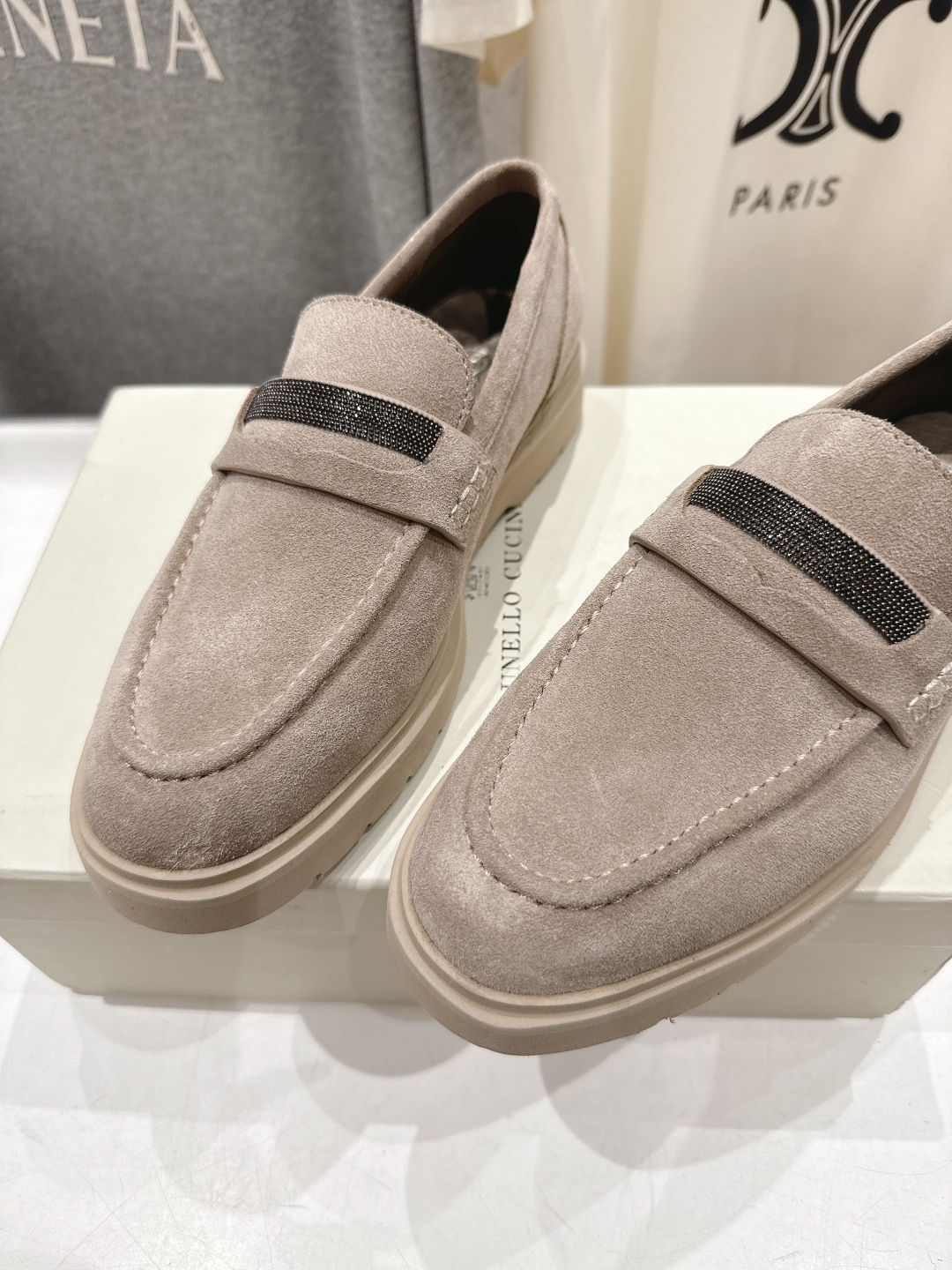 高版本出厂 Brunello Cucinelli 新款BC经典系带休闲鞋一脚蹬乐福鞋系列单鞋BC是意大利