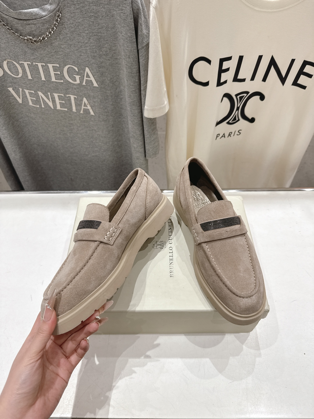 高版本出厂 Brunello Cucinelli 新款BC经典系带休闲鞋一脚蹬乐福鞋系列单鞋BC是意大利