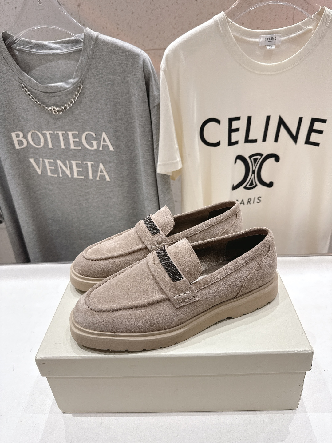 高版本出厂 Brunello Cucinelli 新款BC经典系带休闲鞋一脚蹬乐福鞋系列单鞋BC是意大利