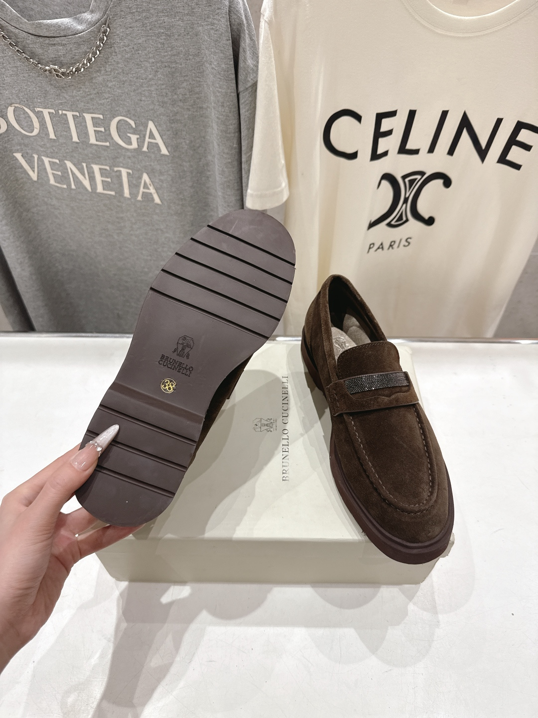 高版本出厂 Brunello Cucinelli 新款BC经典系带休闲鞋一脚蹬乐福鞋系列单鞋BC是意大利