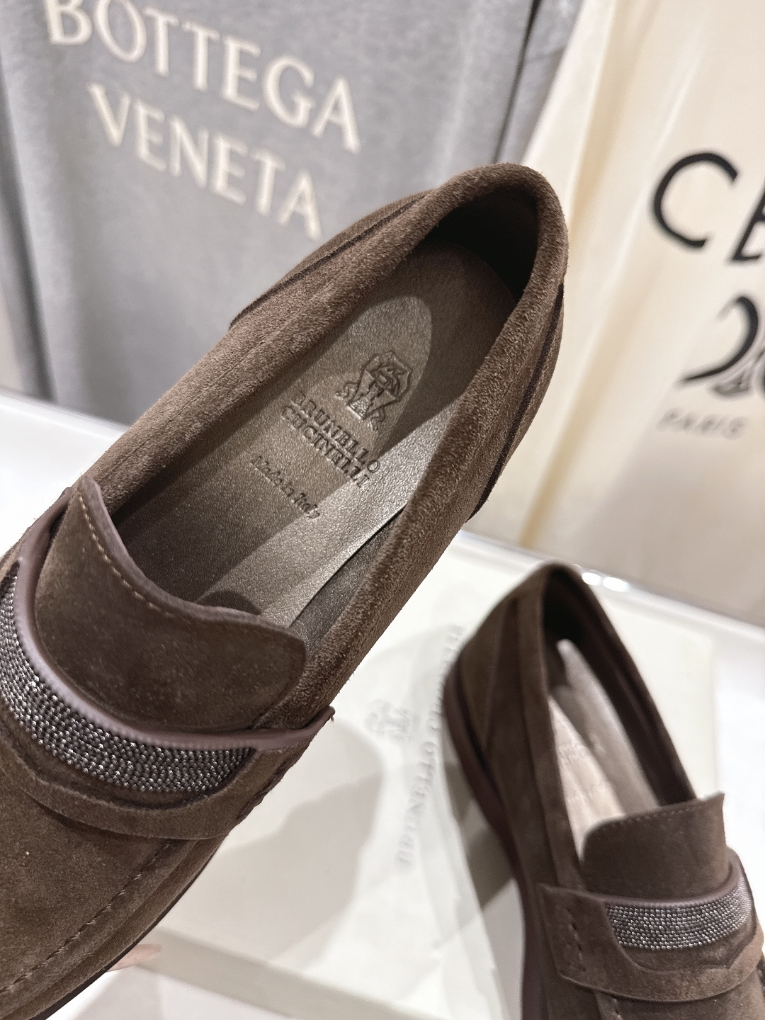 高版本出厂 Brunello Cucinelli 新款BC经典系带休闲鞋一脚蹬乐福鞋系列单鞋BC是意大利