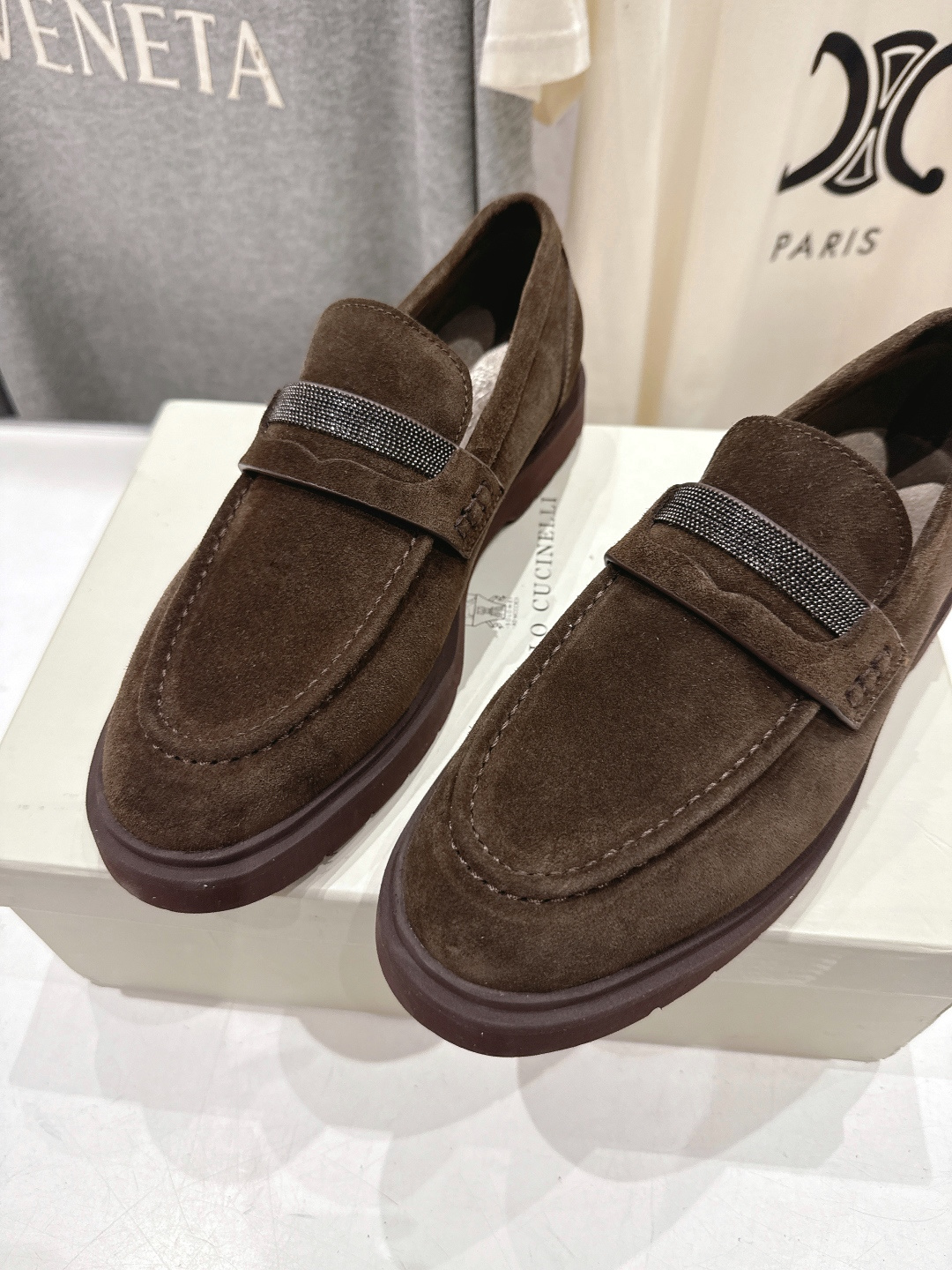 高版本出厂 Brunello Cucinelli 新款BC经典系带休闲鞋一脚蹬乐福鞋系列单鞋BC是意大利