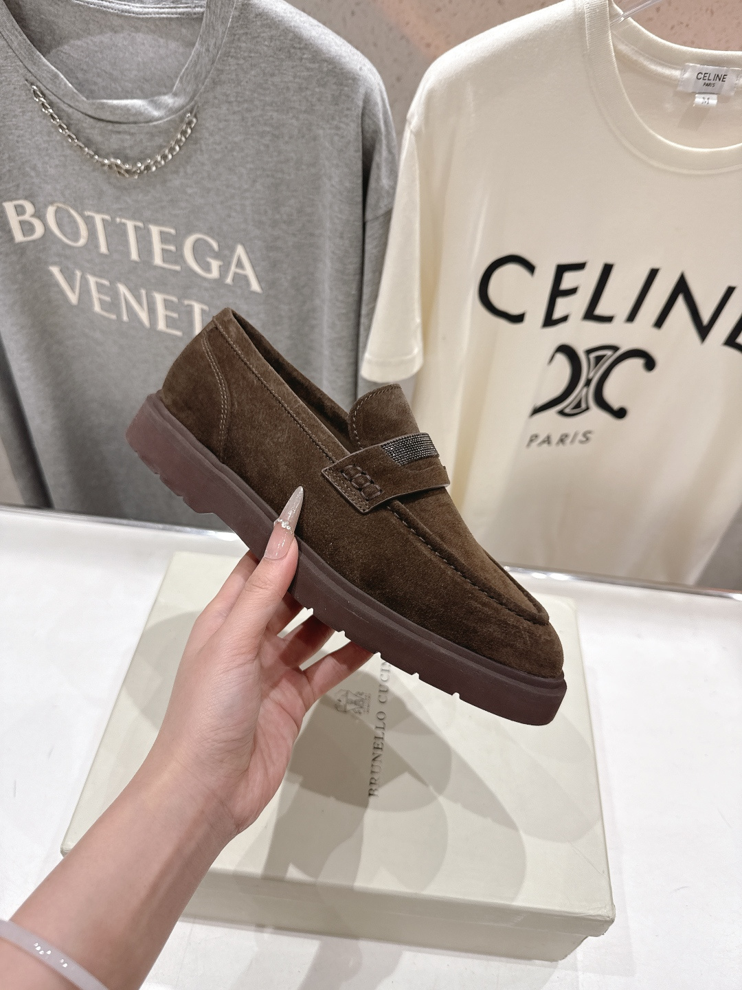 高版本出厂 Brunello Cucinelli 新款BC经典系带休闲鞋一脚蹬乐福鞋系列单鞋BC是意大利