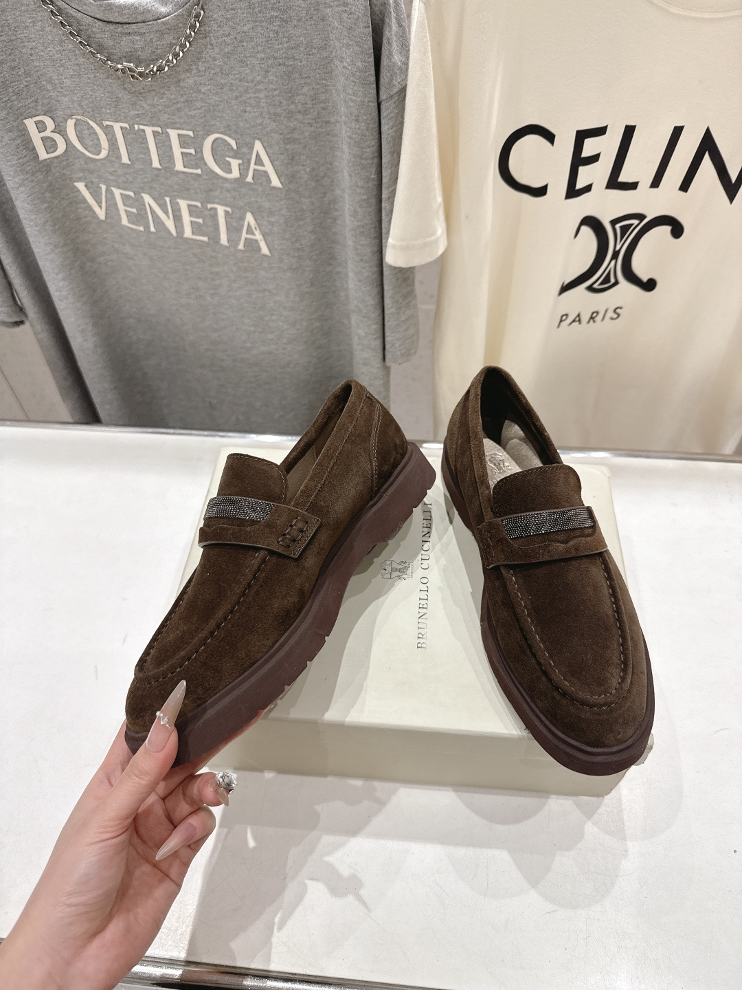 高版本出厂 Brunello Cucinelli 新款BC经典系带休闲鞋一脚蹬乐福鞋系列单鞋BC是意大利