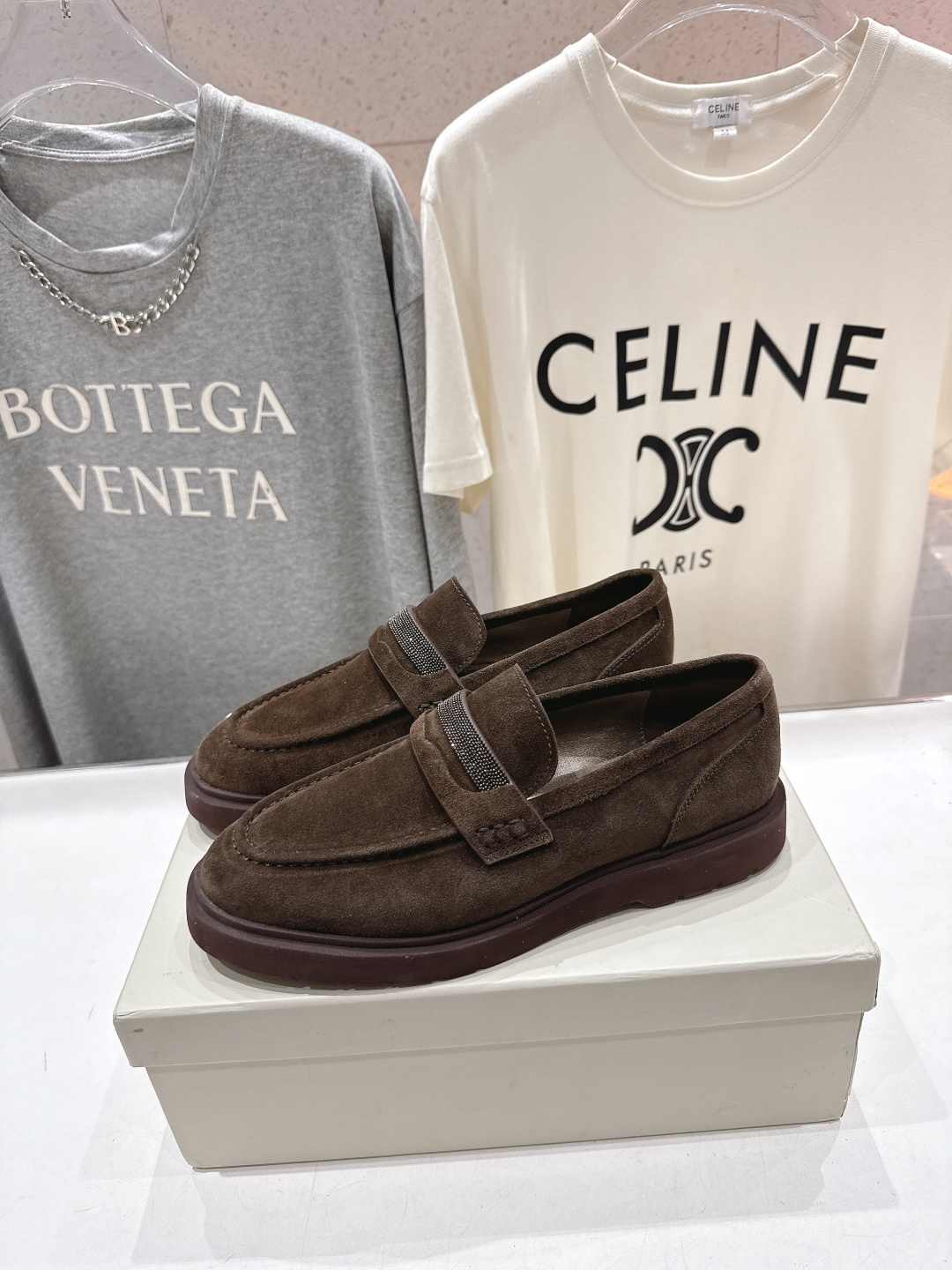 高版本出厂 Brunello Cucinelli 新款BC经典系带休闲鞋一脚蹬乐福鞋系列单鞋BC是意大利