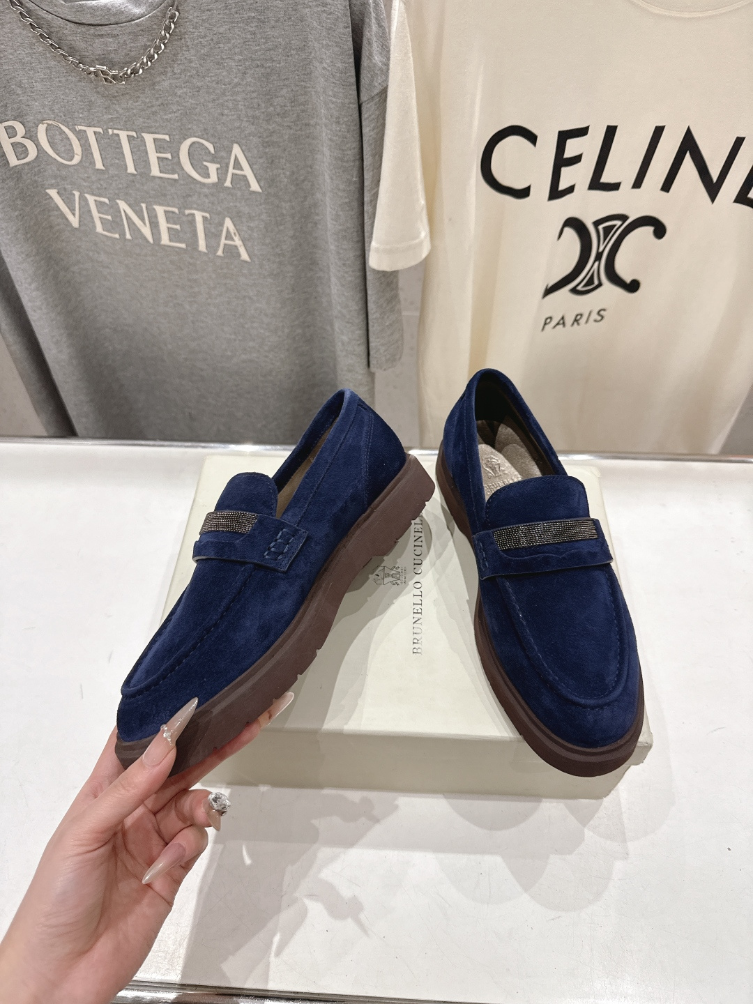 高版本出厂 Brunello Cucinelli 新款BC经典系带休闲鞋一脚蹬乐福鞋系列单鞋BC是意大利