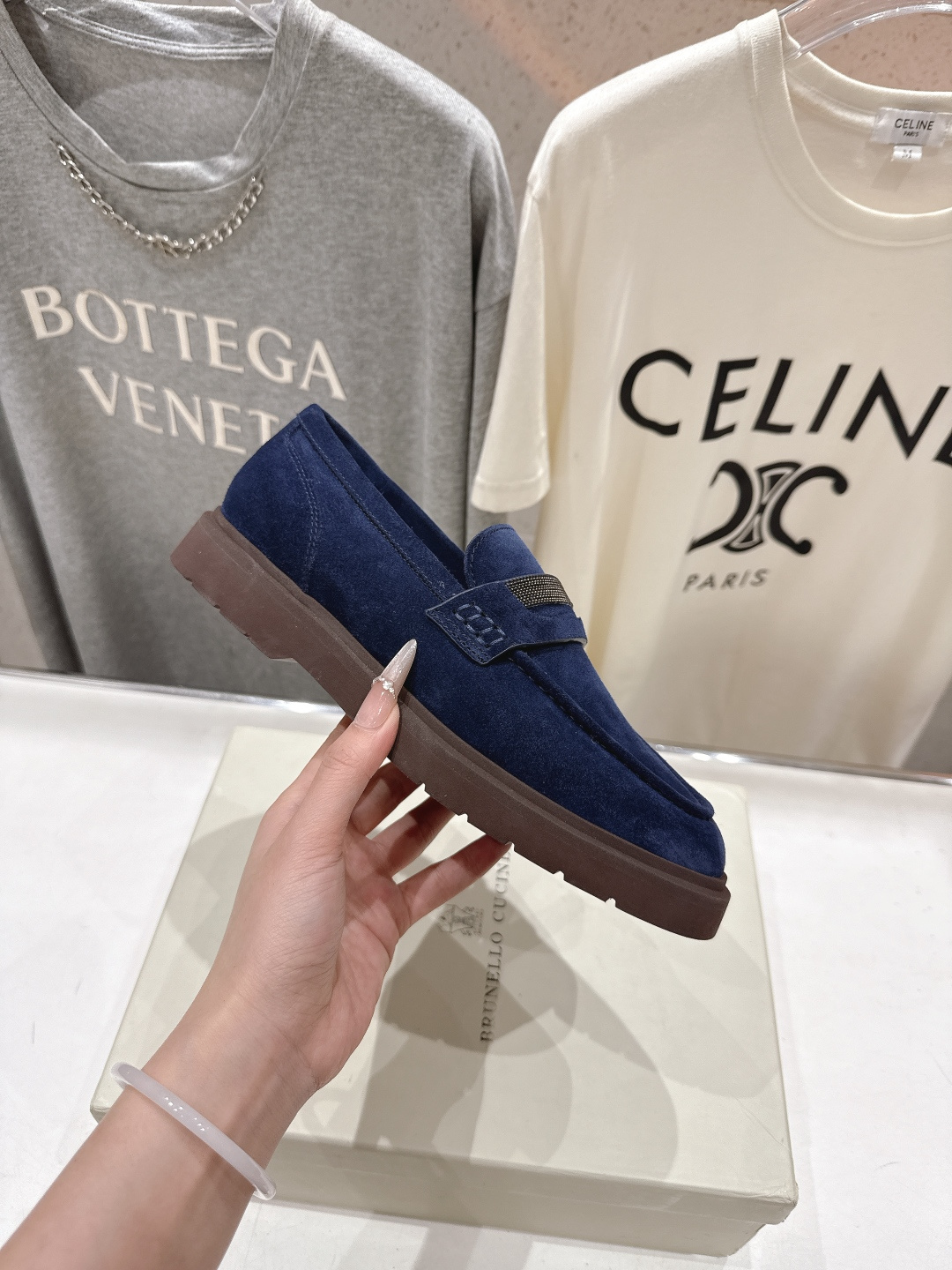 高版本出厂 Brunello Cucinelli 新款BC经典系带休闲鞋一脚蹬乐福鞋系列单鞋BC是意大利