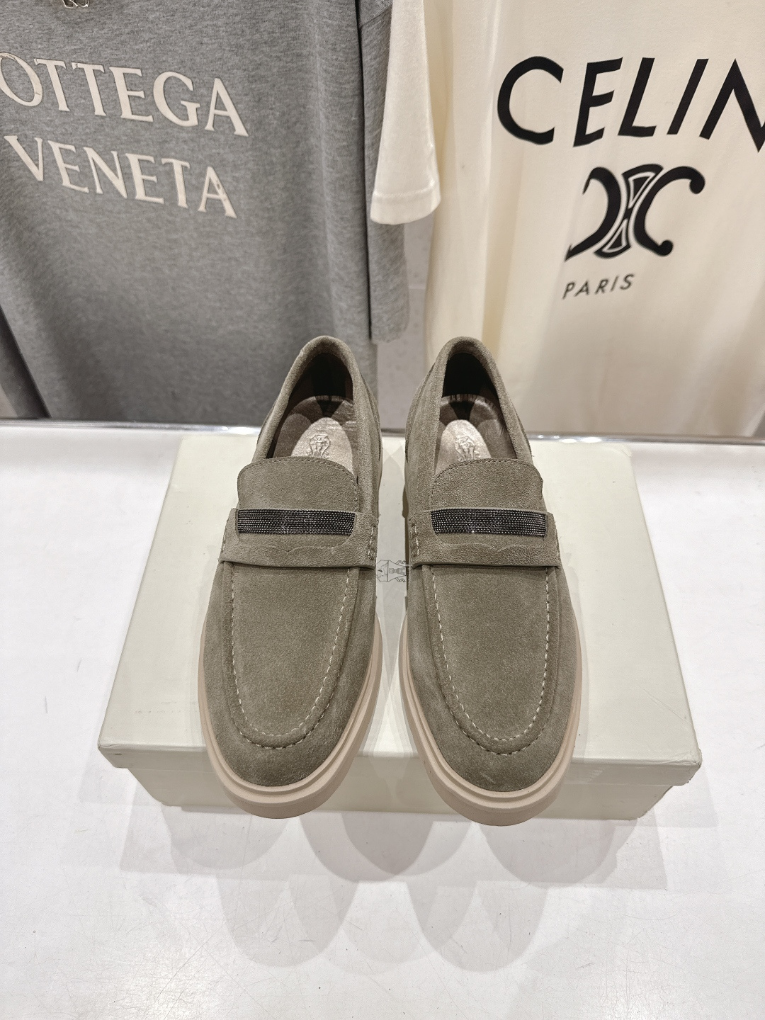 高版本出厂 Brunello Cucinelli 新款BC经典系带休闲鞋一脚蹬乐福鞋系列单鞋BC是意大利