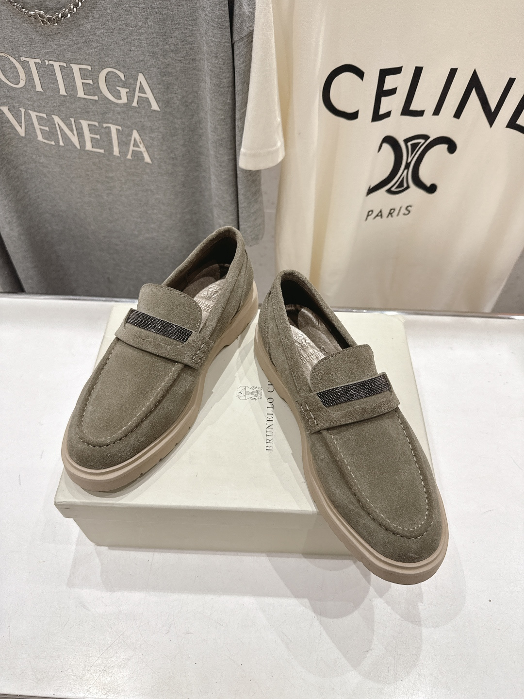 高版本出厂 Brunello Cucinelli 新款BC经典系带休闲鞋一脚蹬乐福鞋系列单鞋BC是意大利