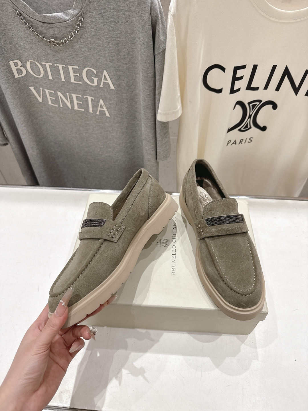 高版本出厂 Brunello Cucinelli 新款BC经典系带休闲鞋一脚蹬乐福鞋系列单鞋BC是意大利