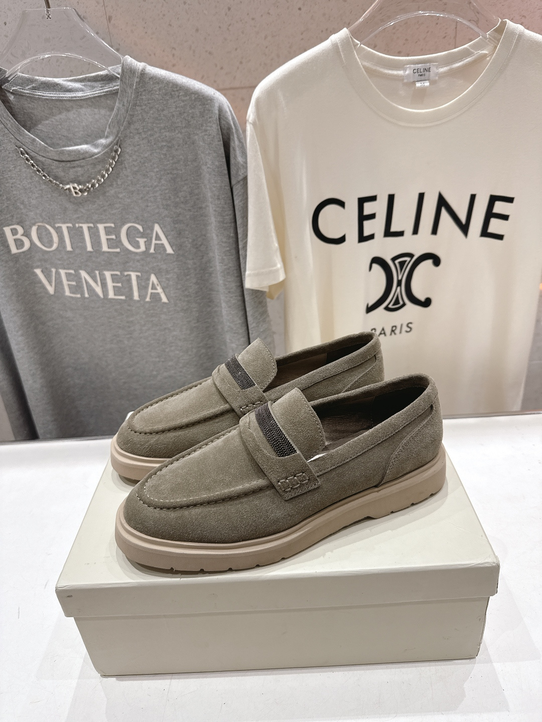 高版本出厂 Brunello Cucinelli 新款BC经典系带休闲鞋一脚蹬乐福鞋系列单鞋BC是意大利