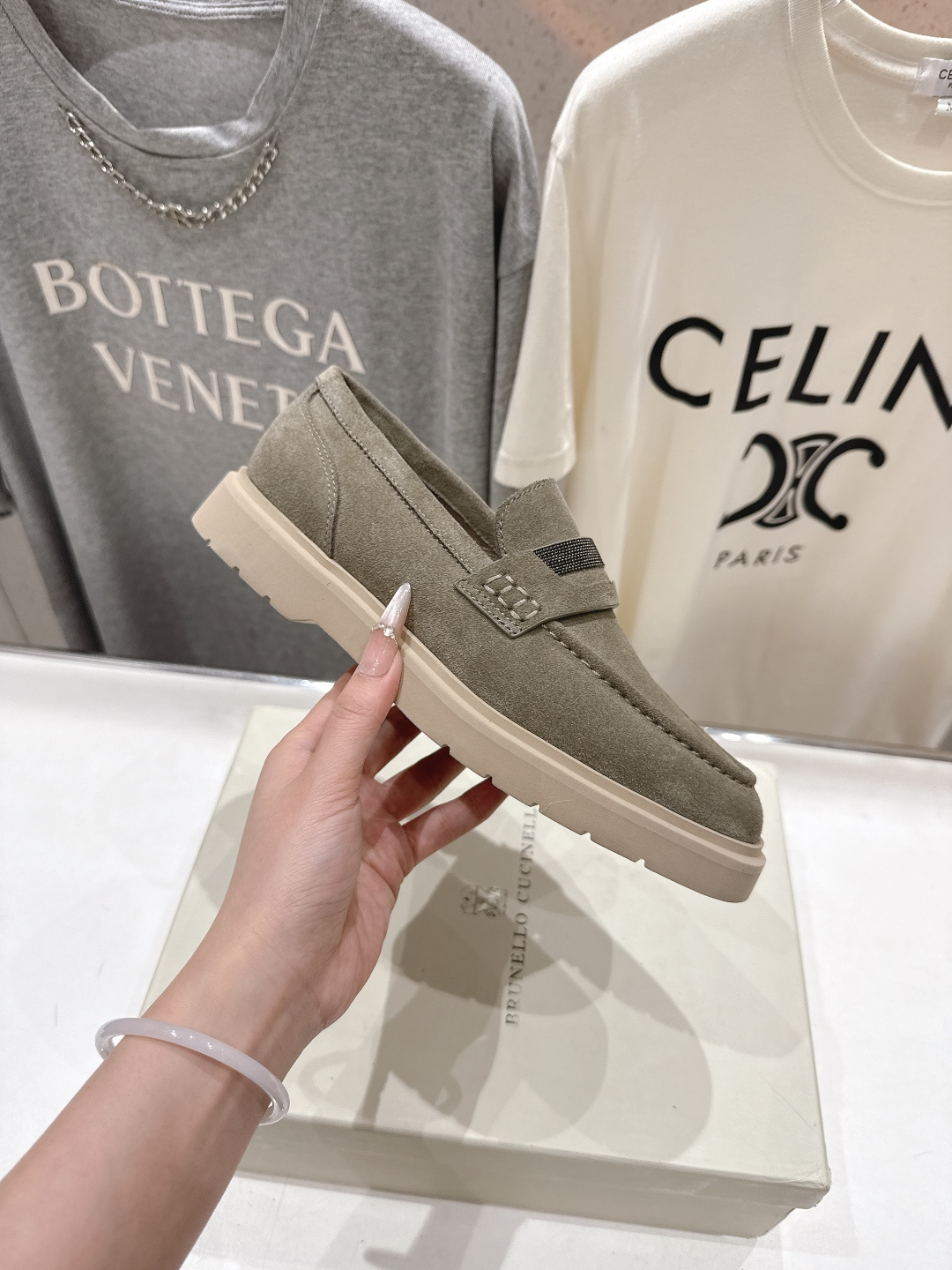 高版本出厂 Brunello Cucinelli 新款BC经典系带休闲鞋一脚蹬乐福鞋系列单鞋BC是意大利