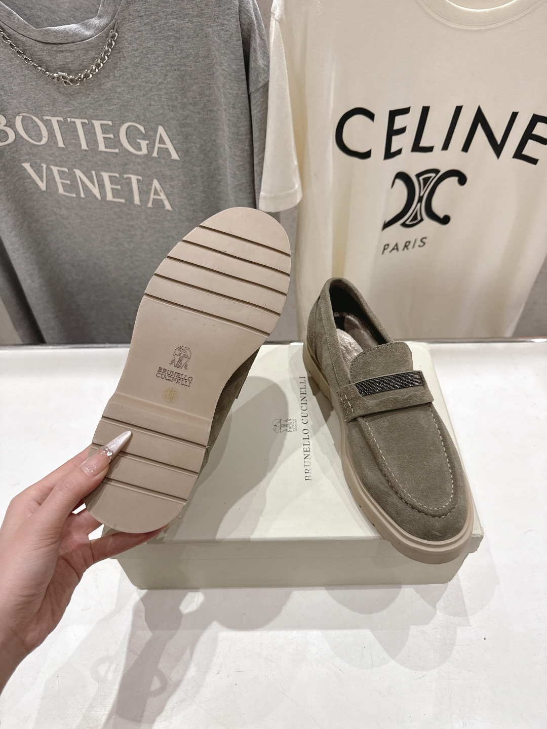 高版本出厂 Brunello Cucinelli 新款BC经典系带休闲鞋一脚蹬乐福鞋系列单鞋BC是意大利