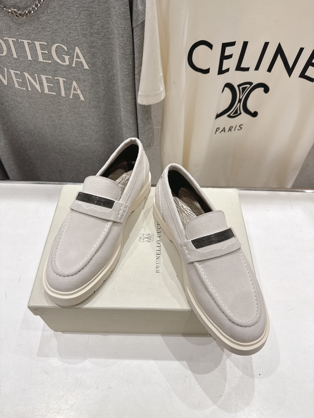 高版本出厂 Brunello Cucinelli 新款BC经典系带休闲鞋一脚蹬乐福鞋系列单鞋BC是意大利