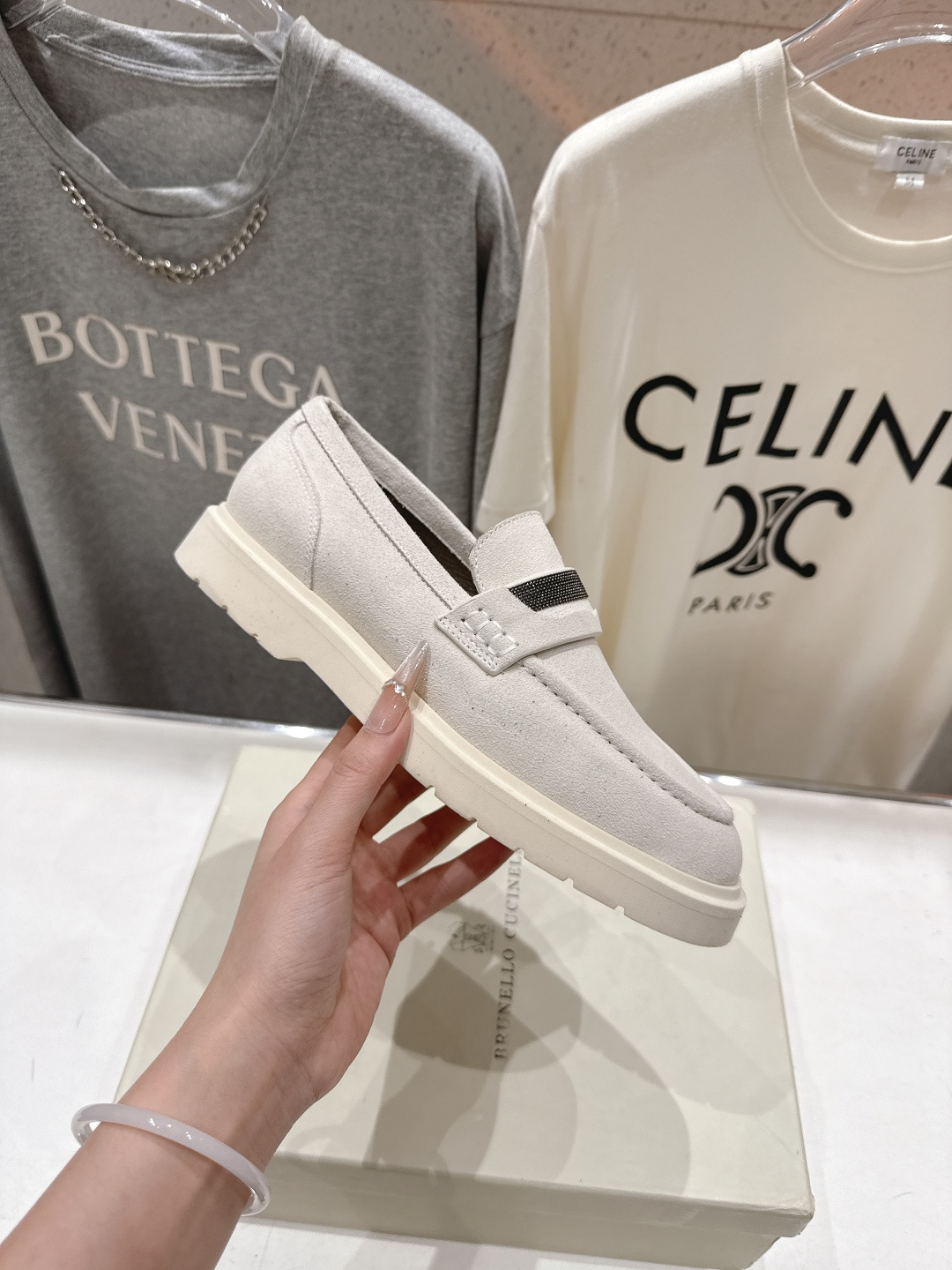 高版本出厂 Brunello Cucinelli 新款BC经典系带休闲鞋一脚蹬乐福鞋系列单鞋BC是意大利