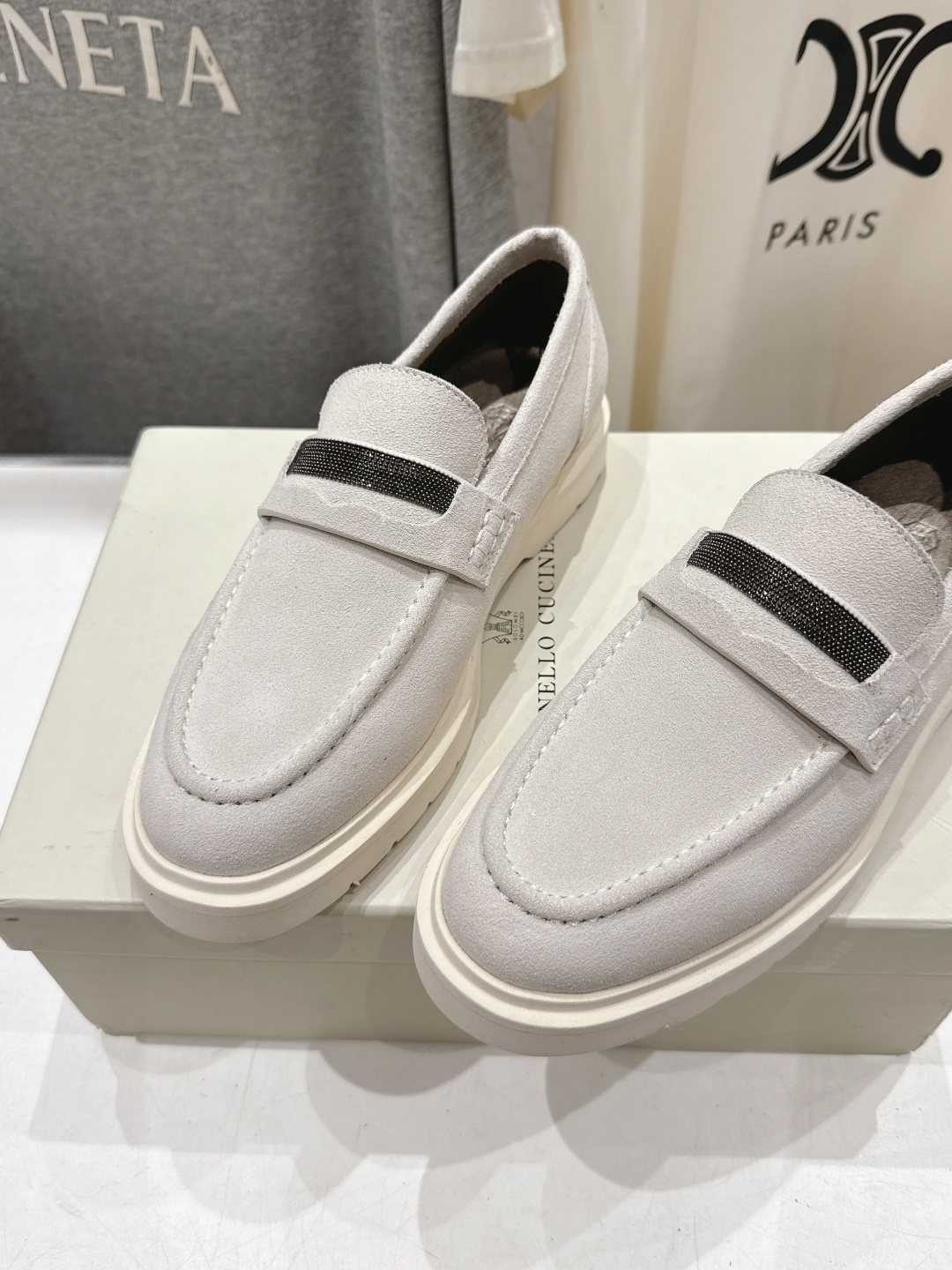 高版本出厂 Brunello Cucinelli 新款BC经典系带休闲鞋一脚蹬乐福鞋系列单鞋BC是意大利