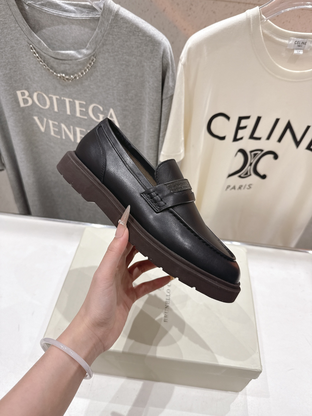 高版本出厂 Brunello Cucinelli 新款BC经典系带休闲鞋一脚蹬乐福鞋系列单鞋BC是意大利