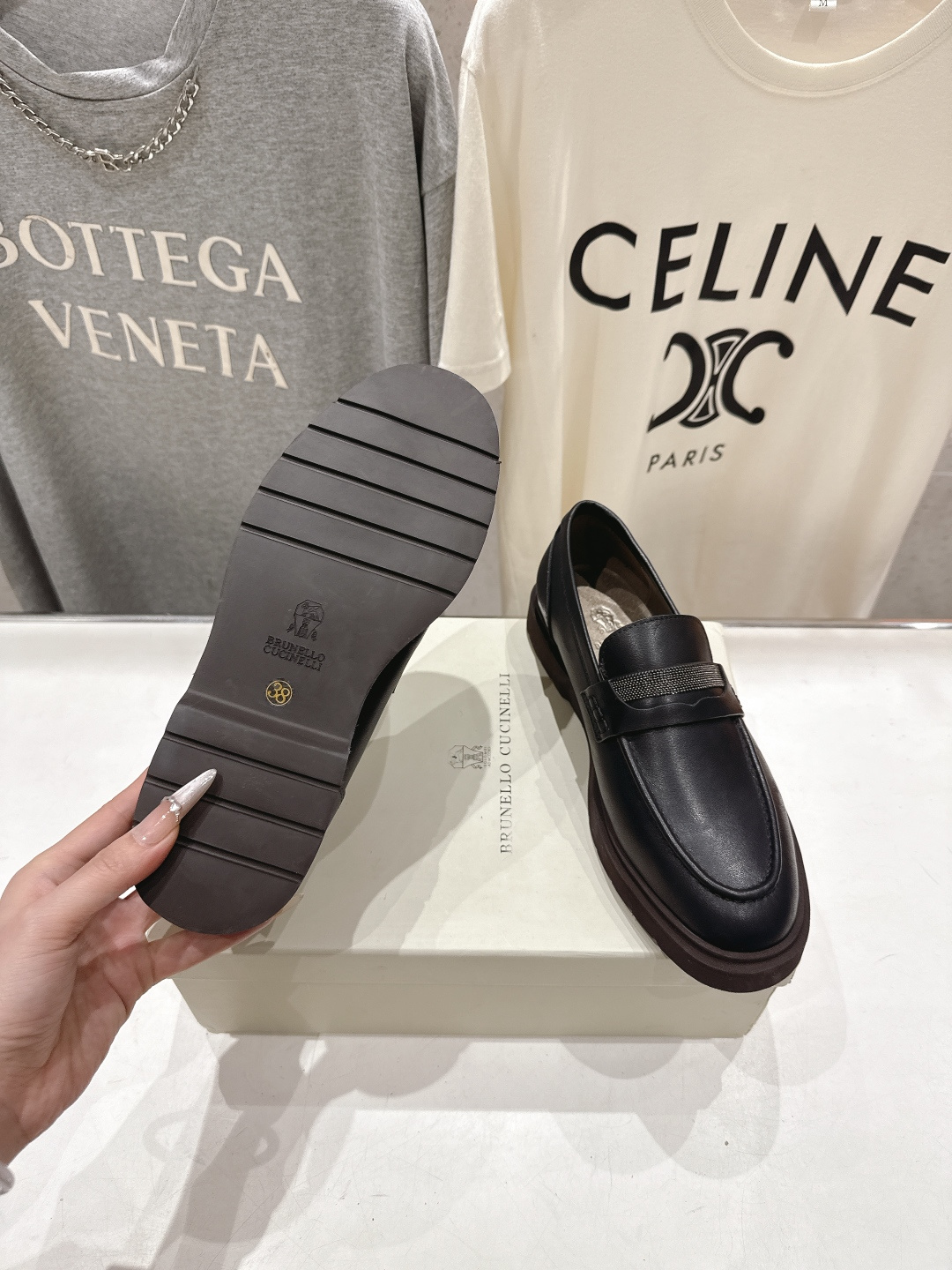 高版本出厂 Brunello Cucinelli 新款BC经典系带休闲鞋一脚蹬乐福鞋系列单鞋BC是意大利