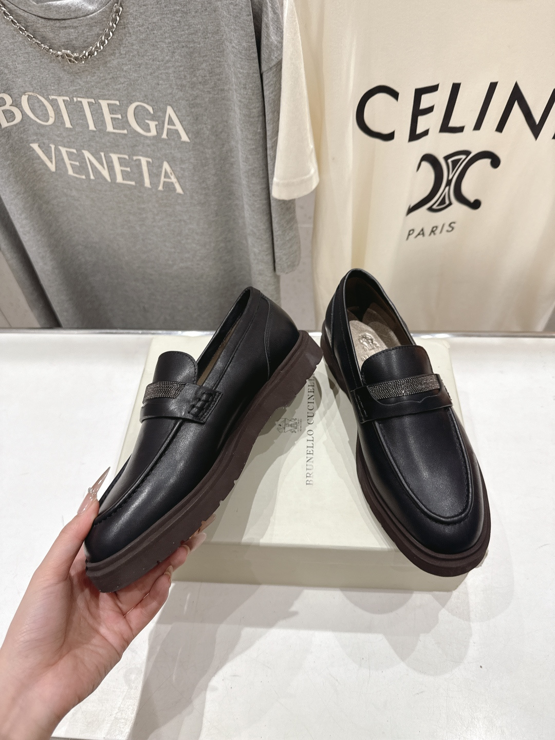 高版本出厂 Brunello Cucinelli 新款BC经典系带休闲鞋一脚蹬乐福鞋系列单鞋BC是意大利