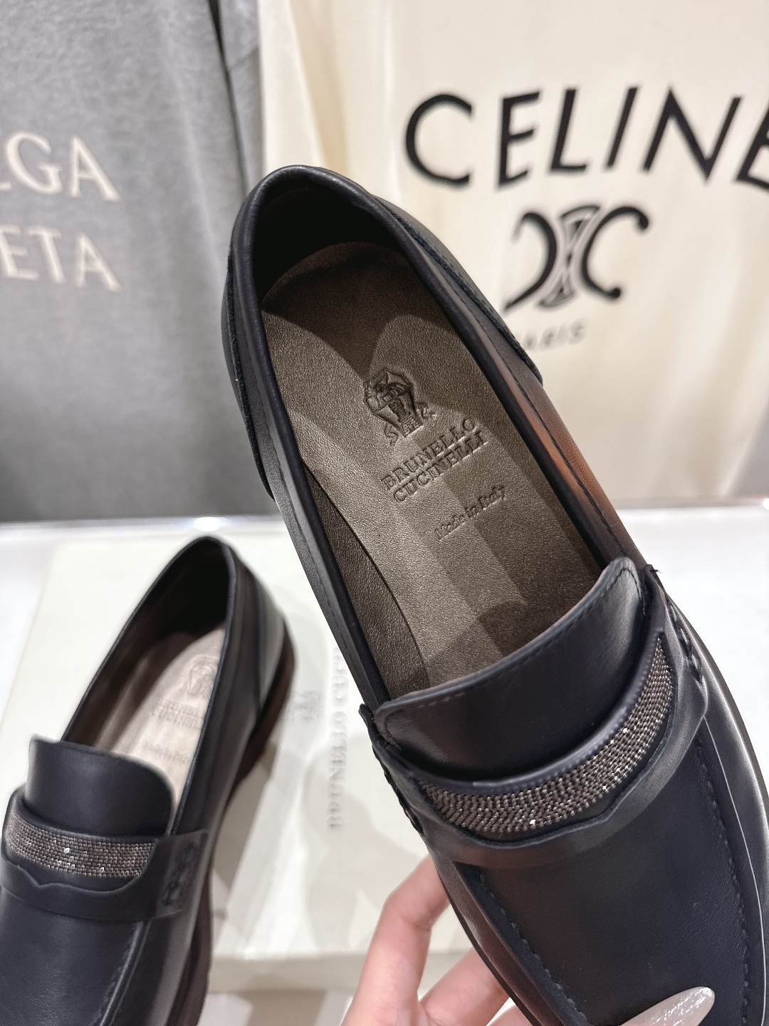 高版本出厂 Brunello Cucinelli 新款BC经典系带休闲鞋一脚蹬乐福鞋系列单鞋BC是意大利