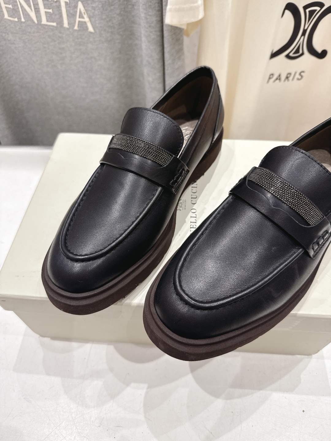 高版本出厂 Brunello Cucinelli 新款BC经典系带休闲鞋一脚蹬乐福鞋系列单鞋BC是意大利