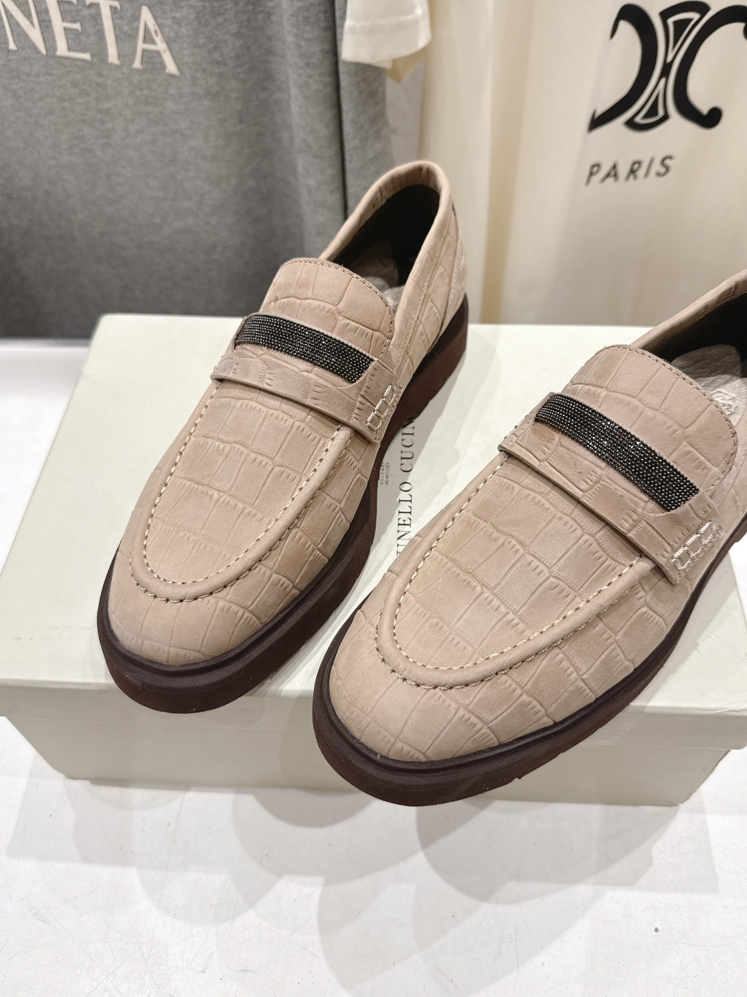 高版本出厂 Brunello Cucinelli 新款BC经典系带休闲鞋一脚蹬乐福鞋系列单鞋BC是意大利