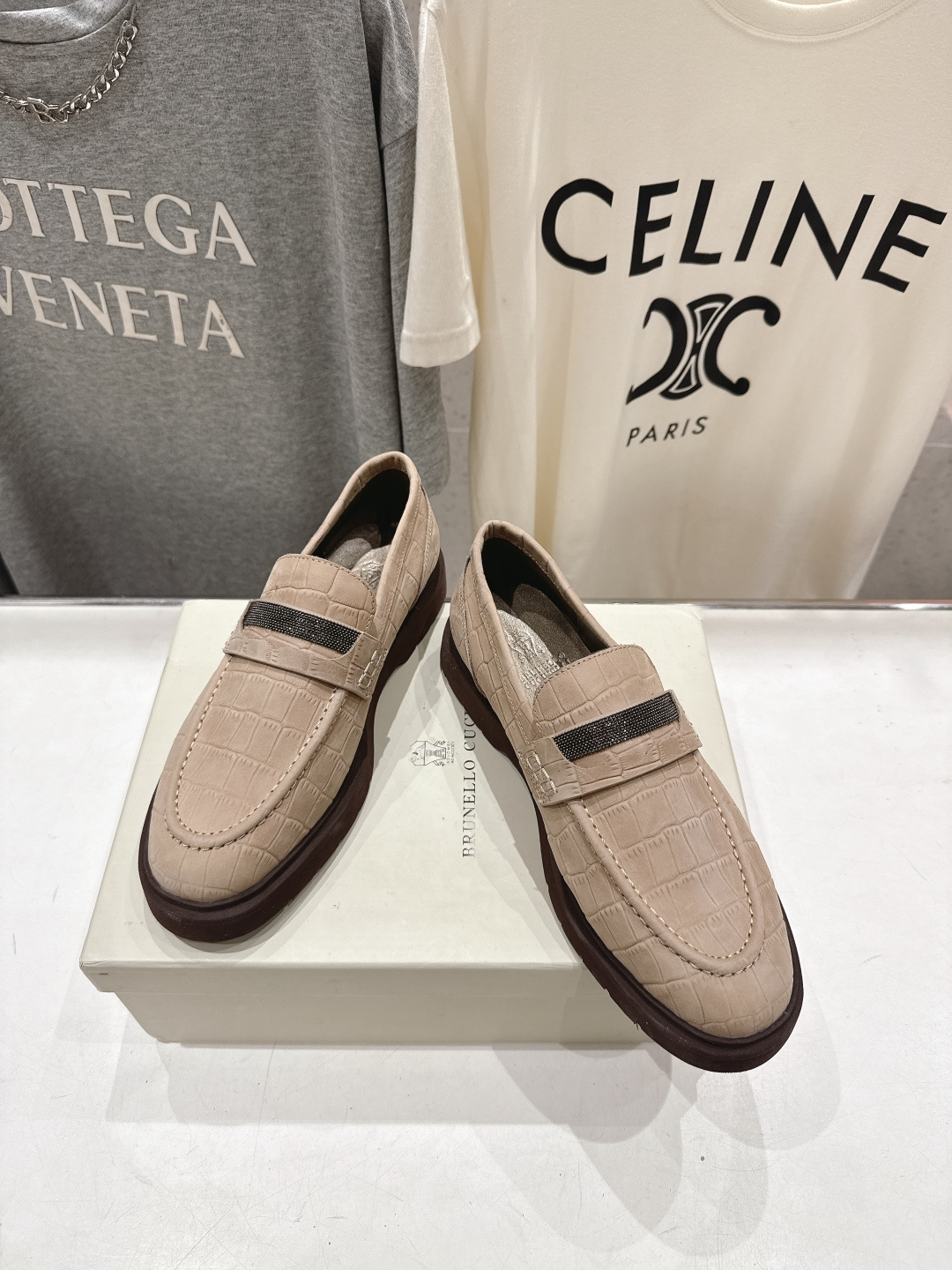 高版本出厂 Brunello Cucinelli 新款BC经典系带休闲鞋一脚蹬乐福鞋系列单鞋BC是意大利