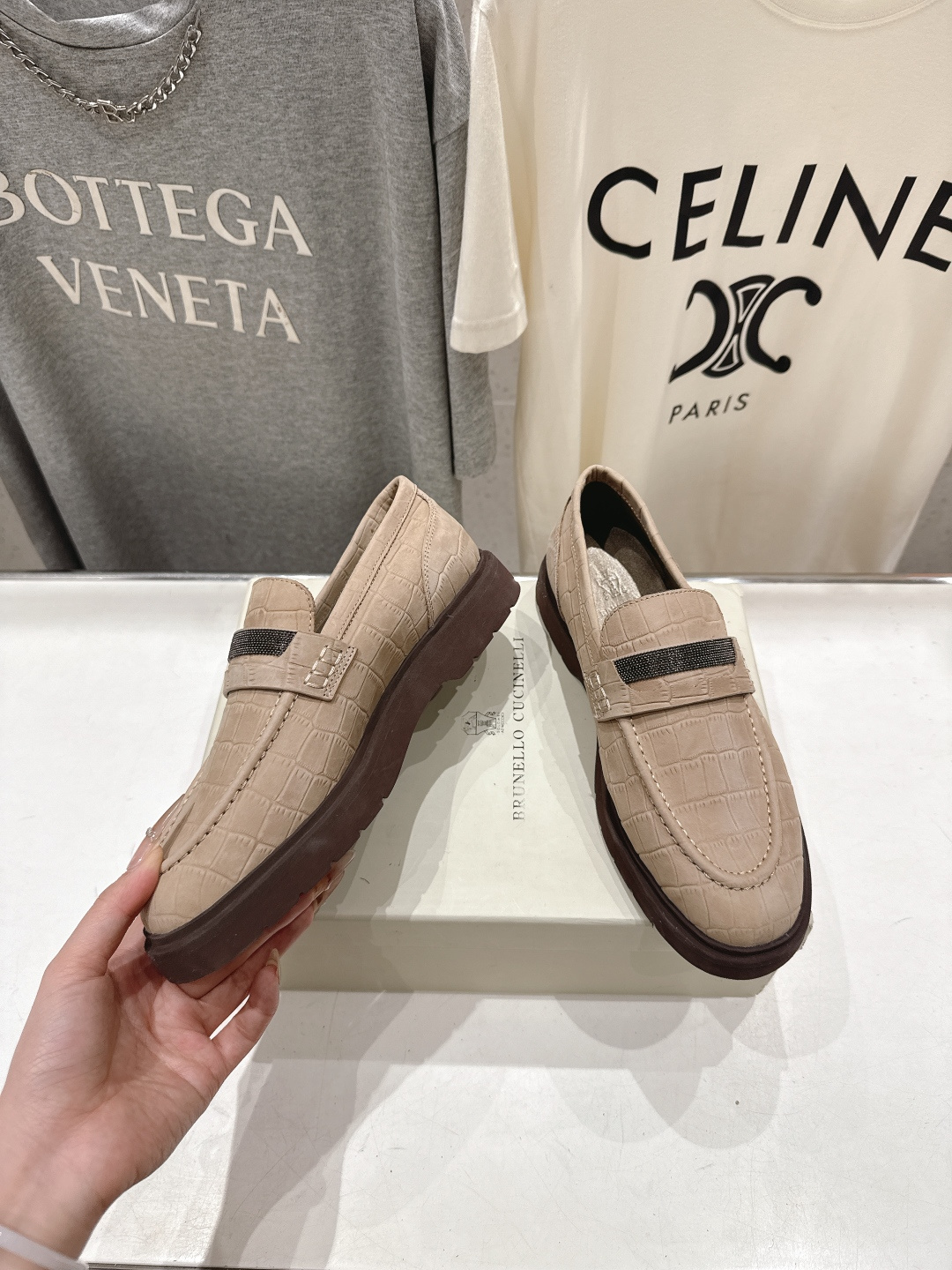 高版本出厂 Brunello Cucinelli 新款BC经典系带休闲鞋一脚蹬乐福鞋系列单鞋BC是意大利