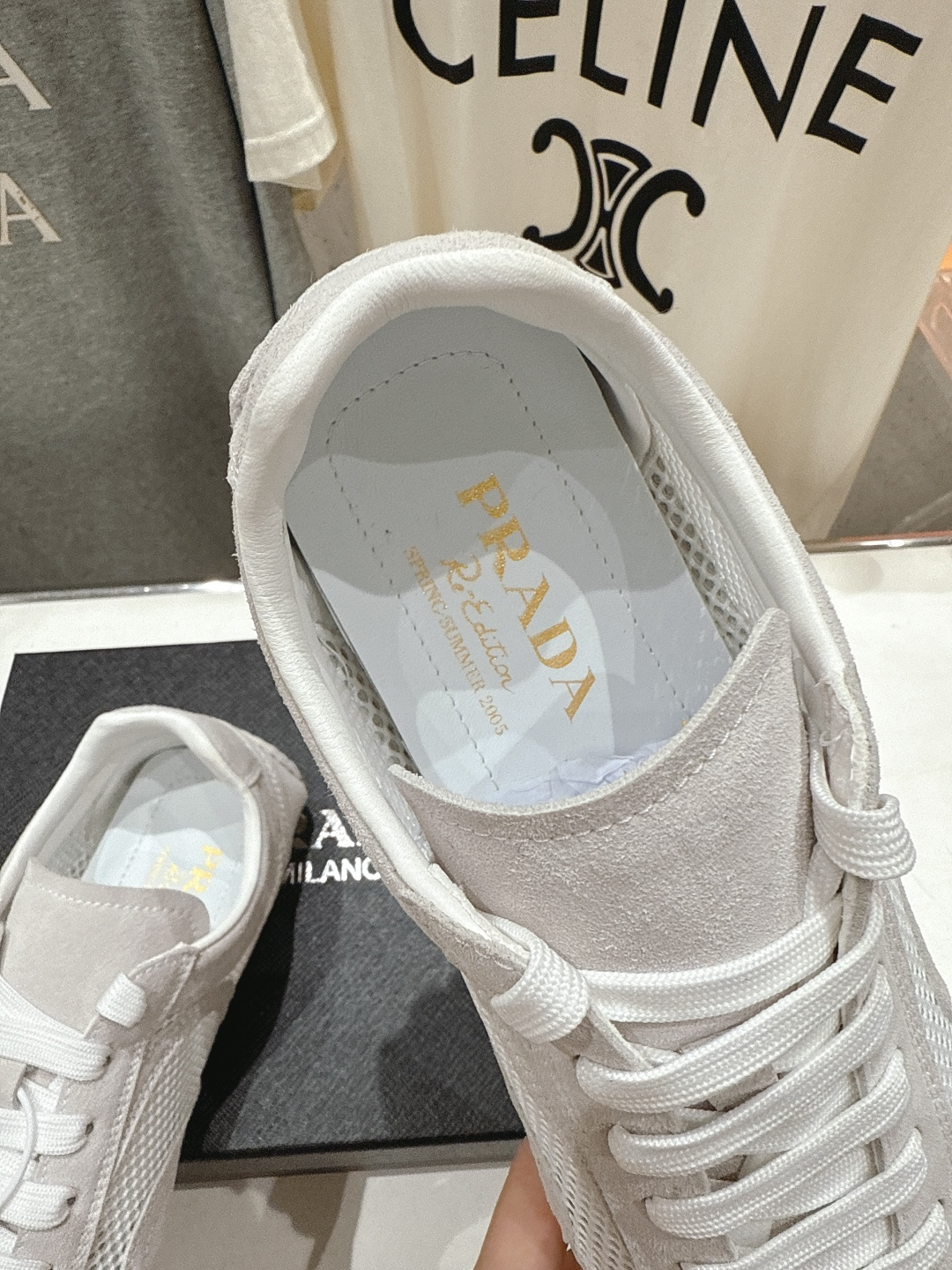 高版本出厂 Prada/普拉达P家26ssF029～new新款系带休闲运动鞋，上脚非常舒服软胶底素有踩云