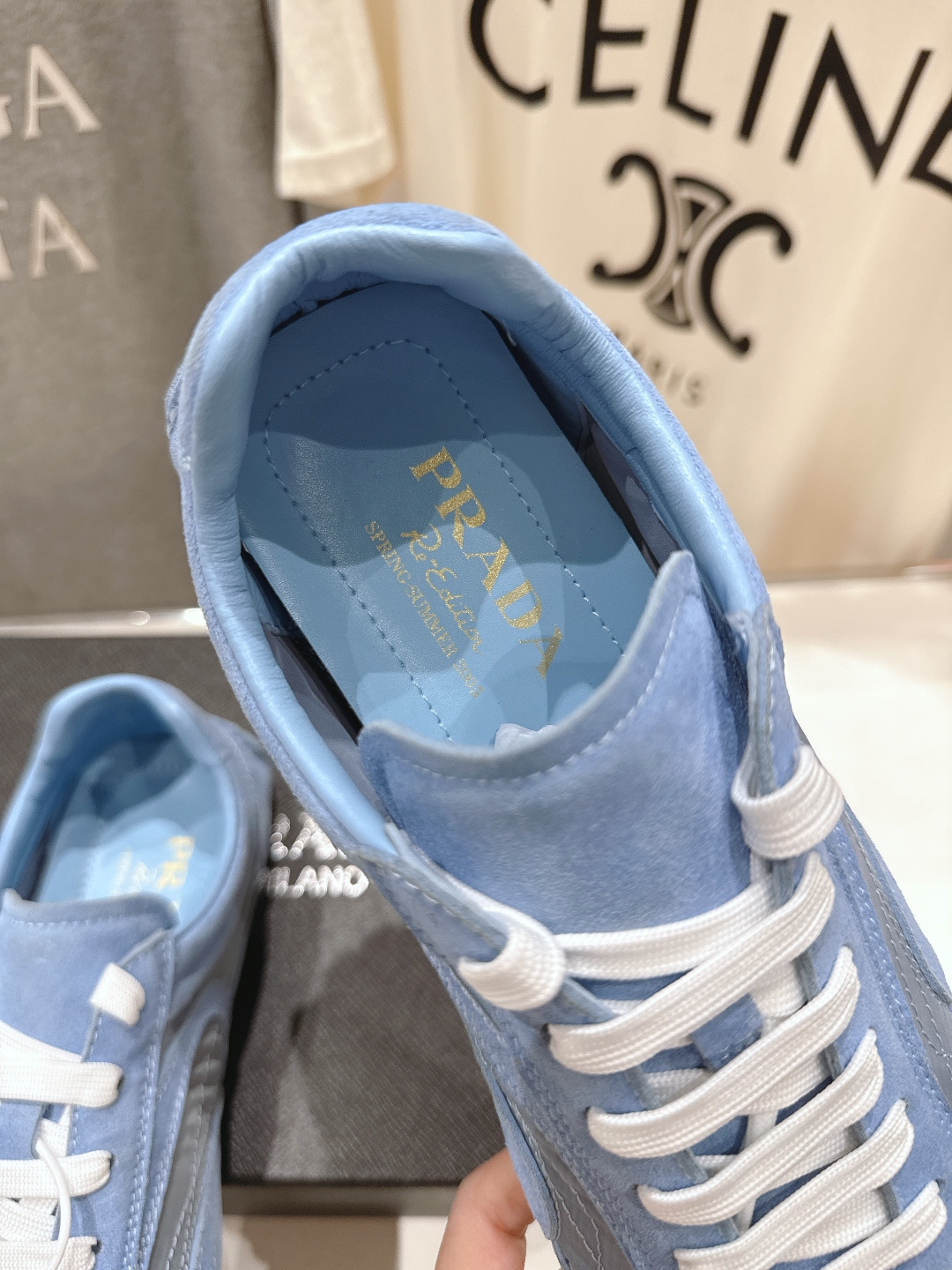 高版本出厂 Prada/普拉达P家26ssF029～new新款系带休闲运动鞋，上脚非常舒服软胶底素有踩云