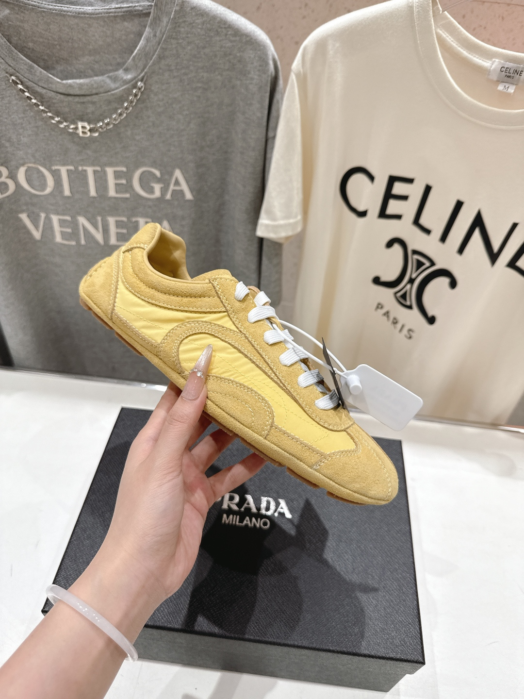 高版本出厂 Prada/普拉达P家26ssF029～new新款系带休闲运动鞋，上脚非常舒服软胶底素有踩云