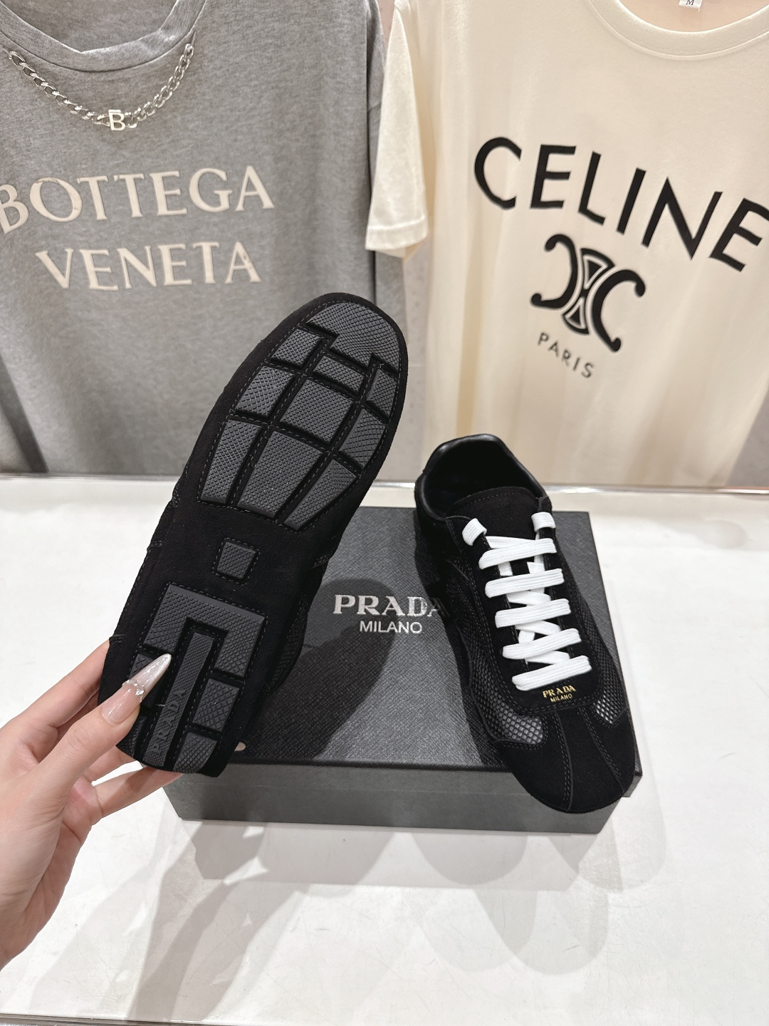 高版本出厂 Prada/普拉达P家26ssF029～new新款系带休闲运动鞋，上脚非常舒服软胶底素有踩云