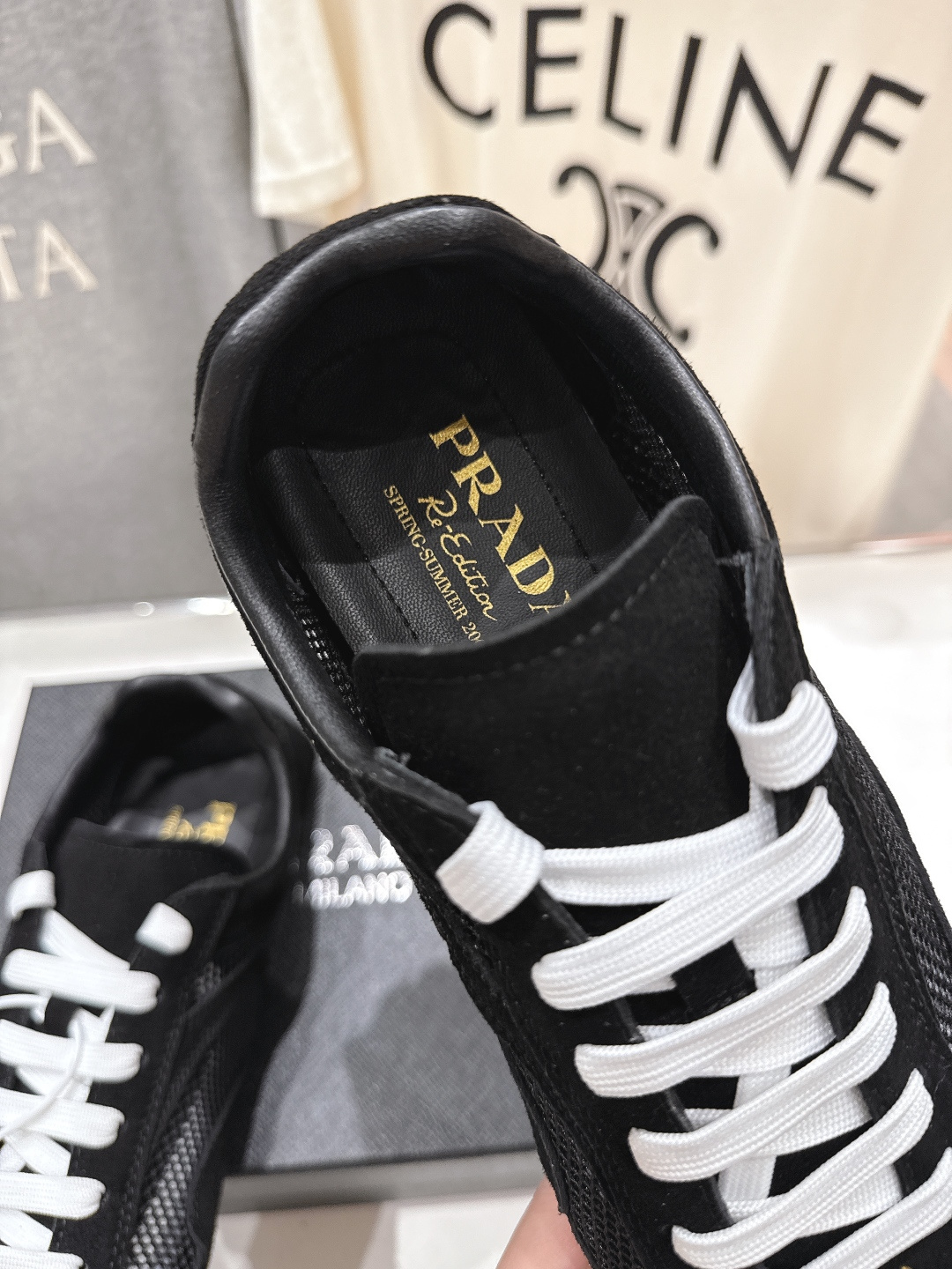 高版本出厂 Prada/普拉达P家26ssF029～new新款系带休闲运动鞋，上脚非常舒服软胶底素有踩云