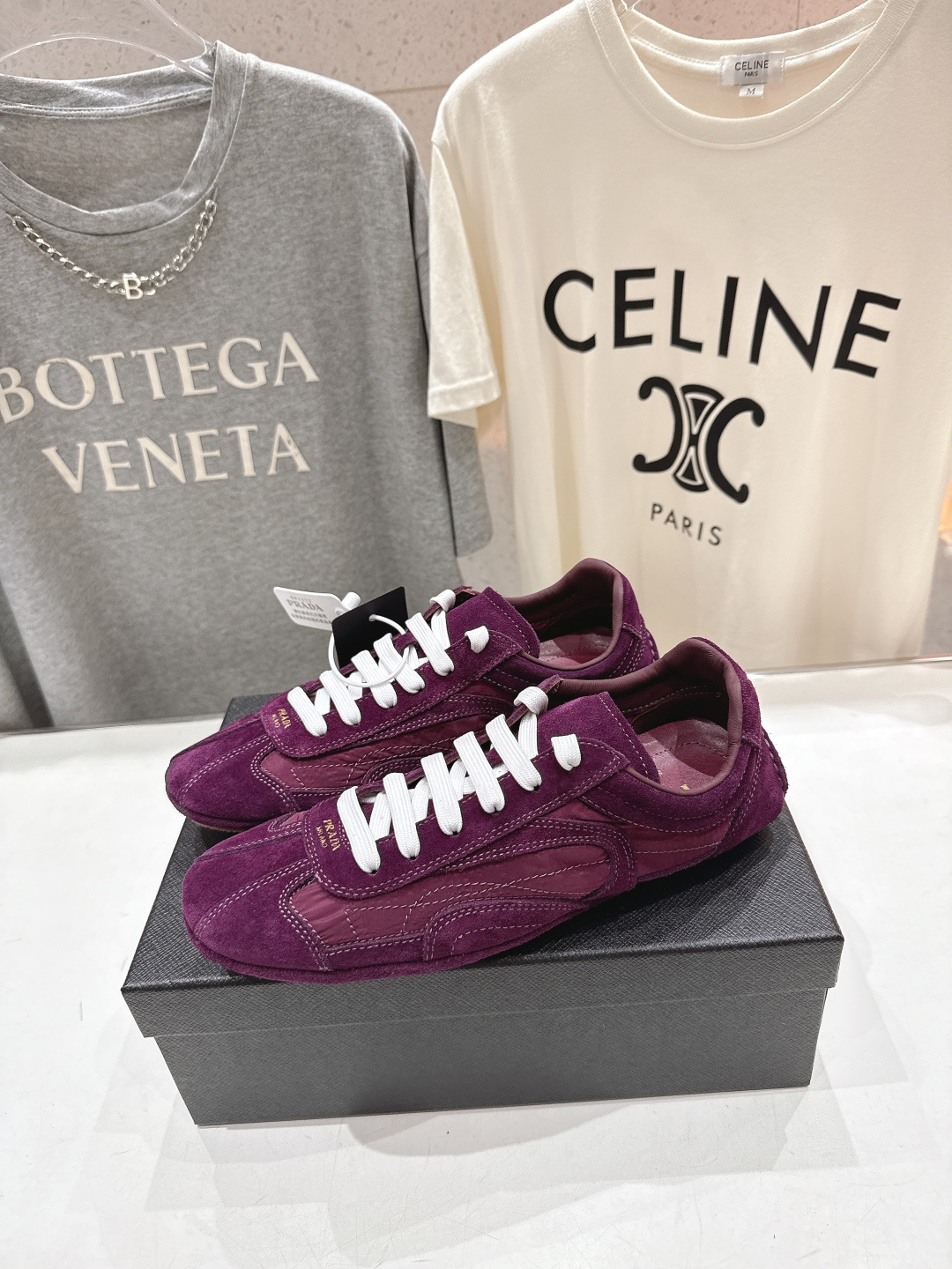 高版本出厂 Prada/普拉达P家26ssF029～new新款系带休闲运动鞋，上脚非常舒服软胶底素有踩云