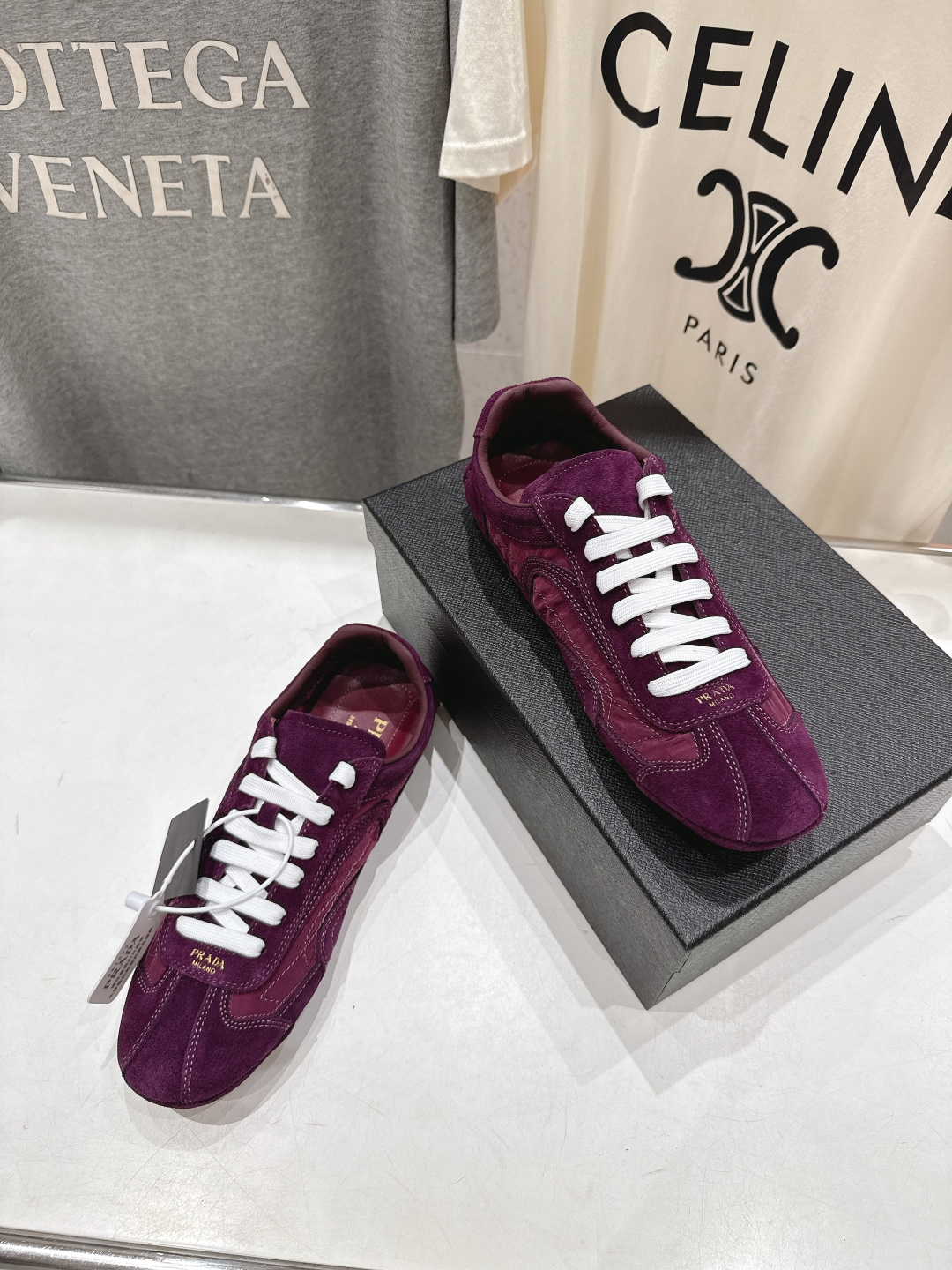 高版本出厂 Prada/普拉达P家26ssF029～new新款系带休闲运动鞋，上脚非常舒服软胶底素有踩云