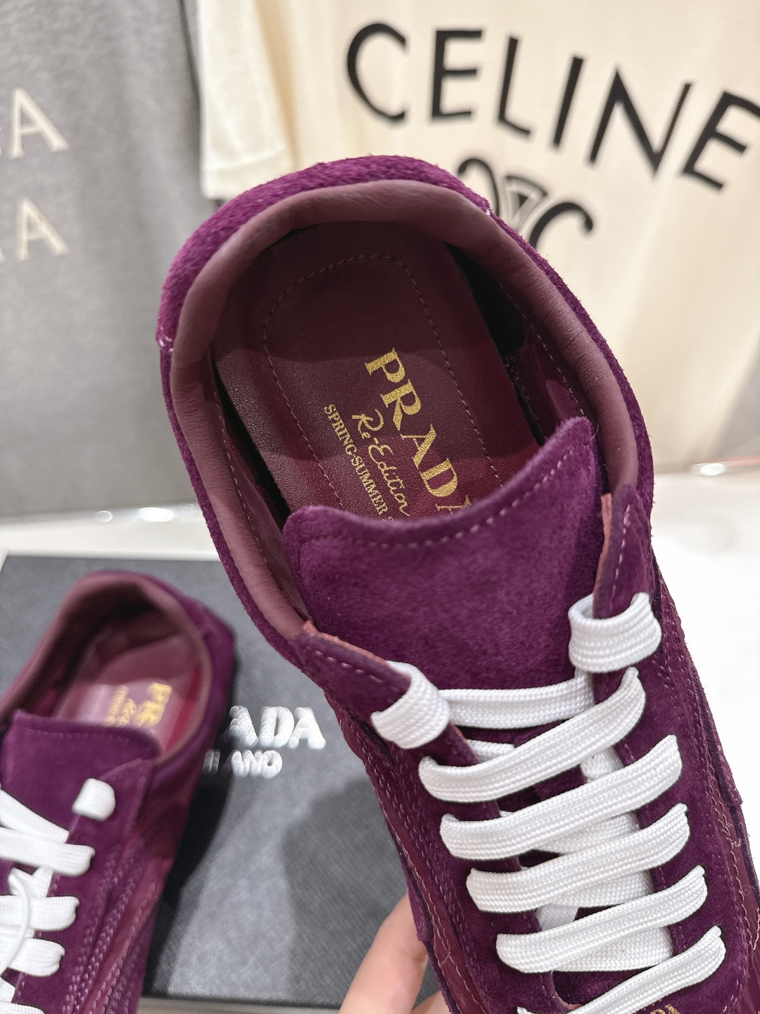 高版本出厂 Prada/普拉达P家26ssF029～new新款系带休闲运动鞋，上脚非常舒服软胶底素有踩云