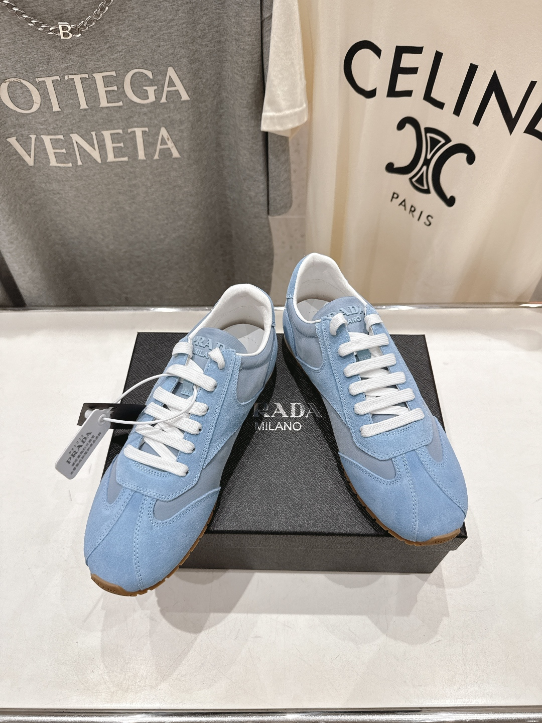 高版本出厂 Prada/普拉达P家26ssF029～new新款系带休闲运动鞋，上脚非常舒服软胶底素有踩云