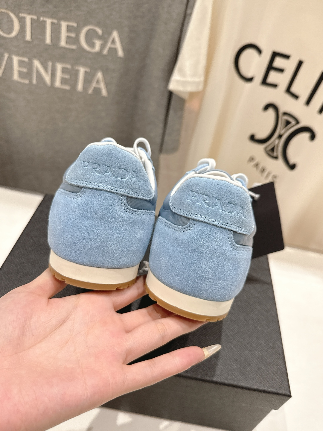 高版本出厂 Prada/普拉达P家26ssF029～new新款系带休闲运动鞋，上脚非常舒服软胶底素有踩云