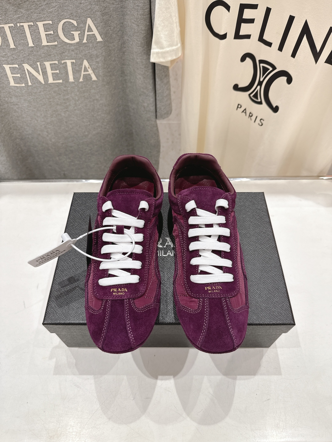 高版本出厂 Prada/普拉达P家26ssF029～new新款系带休闲运动鞋，上脚非常舒服软胶底素有踩云