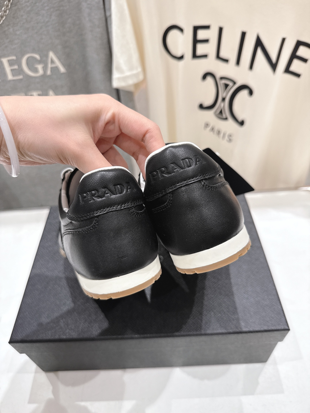 高版本出厂 皮面 Prada/普拉达P家26ssF029～new新款系带休闲运动鞋，上脚非常舒服软胶底素